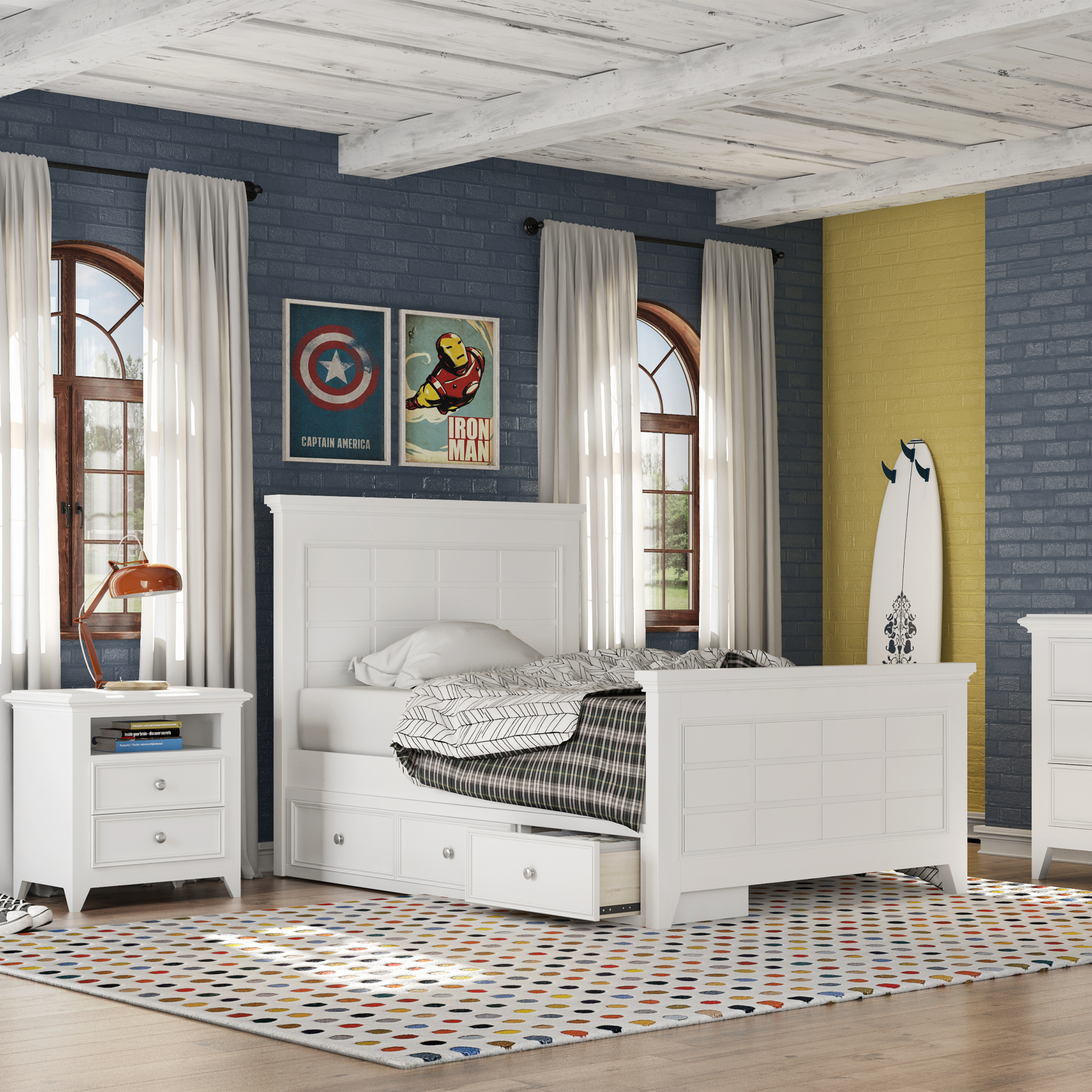 Bailey 3 Drawer Underbed Storage Box - Tots to Teens Furniture