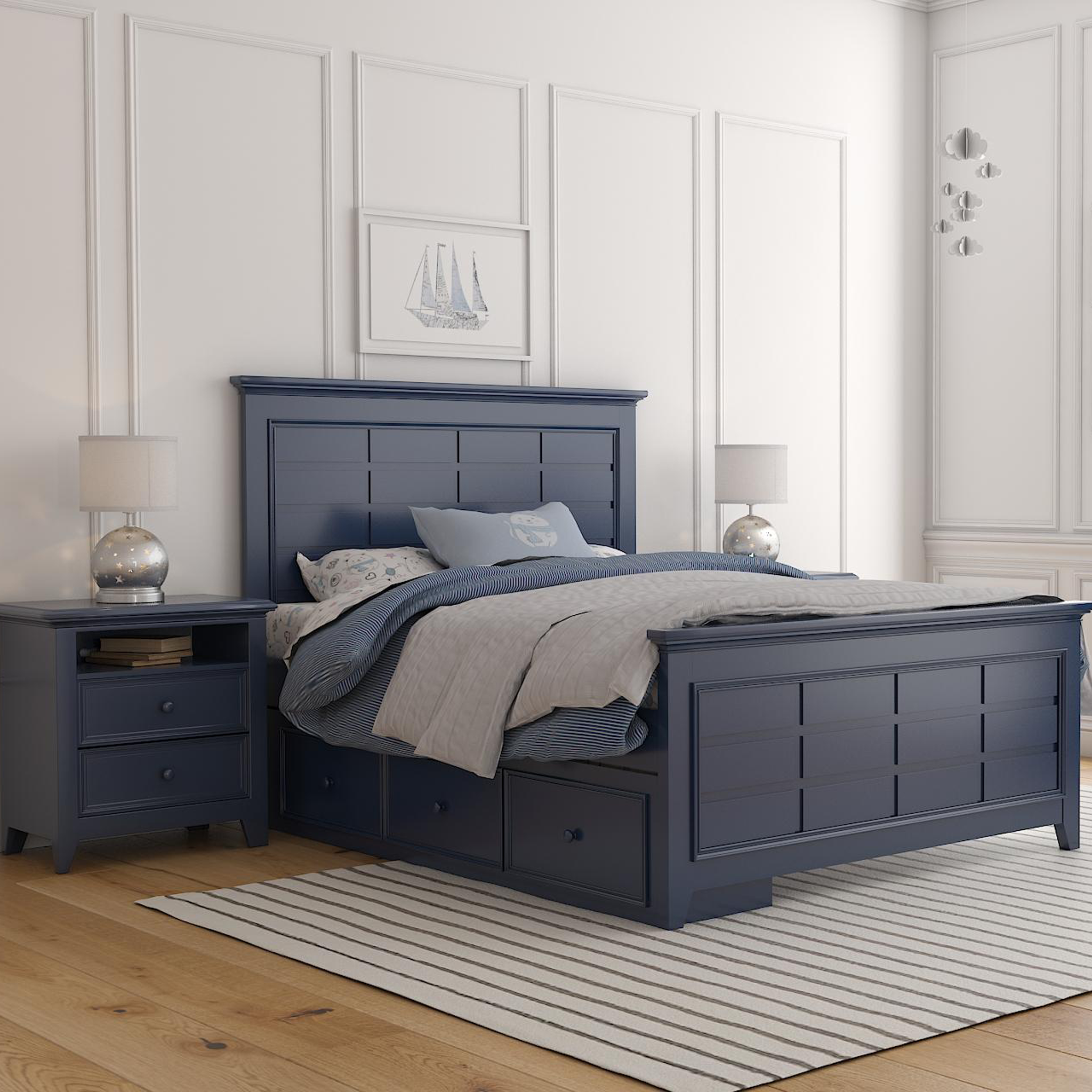 Bailey 3 Drawer Underbed Storage Box - Tots to Teens Furniture