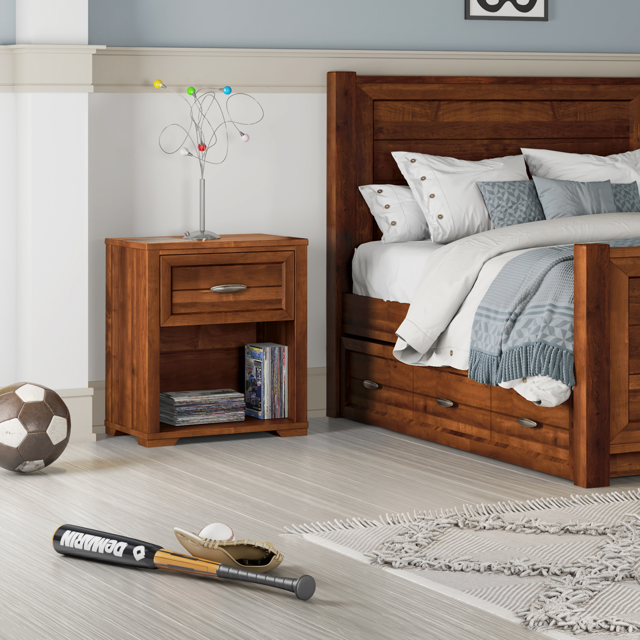 Logan 1 Drawer Nightstand - Tots to Teens Furniture