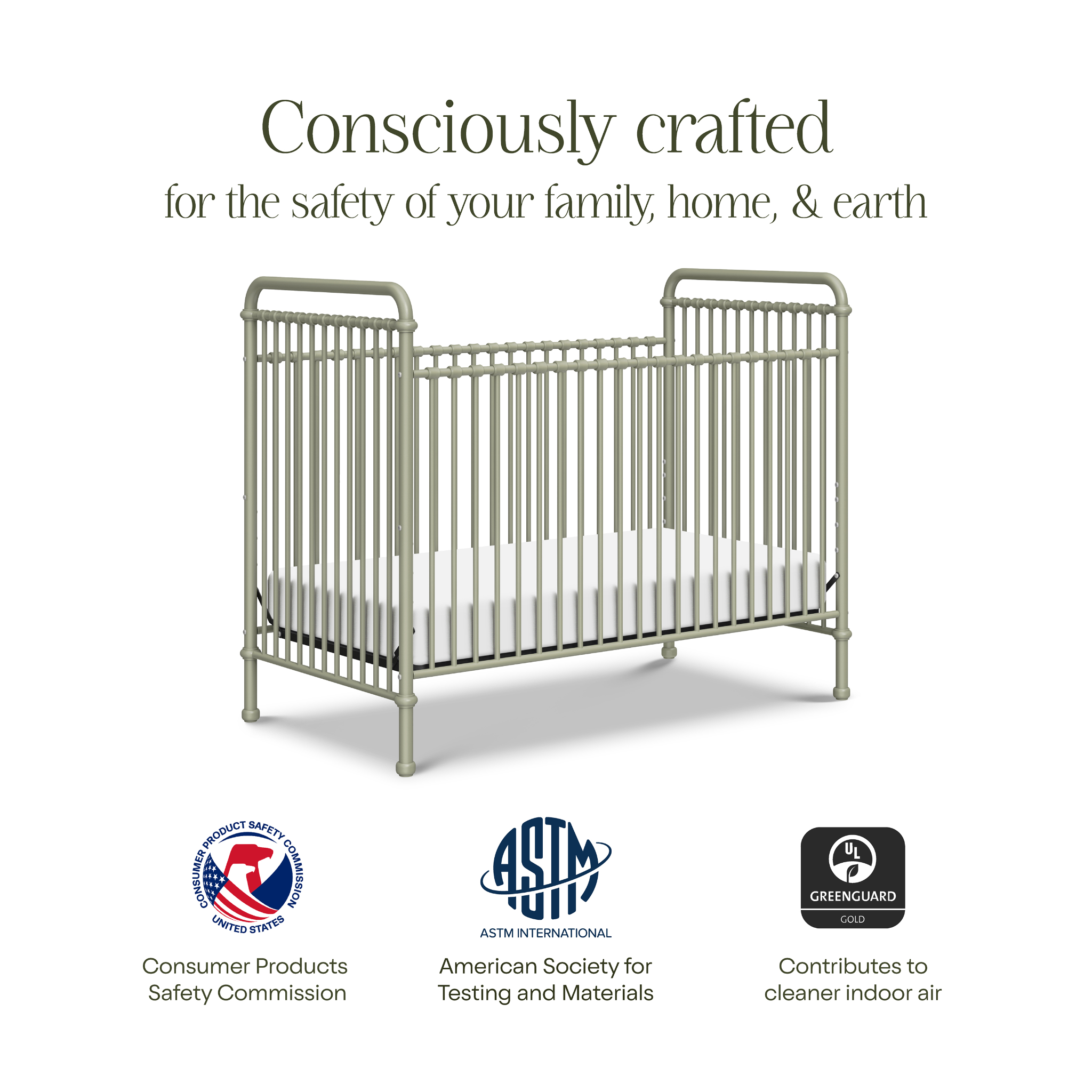 Abigail 3-in-1 Convertible Crib - Tots to Teens Furniture