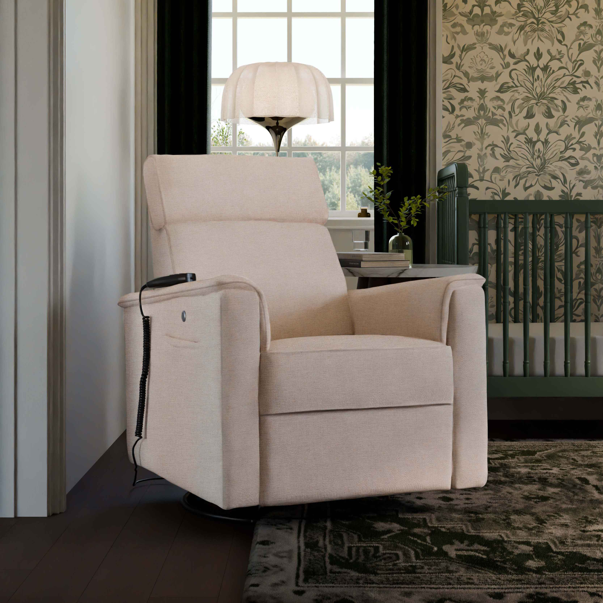 Willa Deluxe Power Recliner and Swivel Glider with Heat and Massage - Tots to Teens Furniture