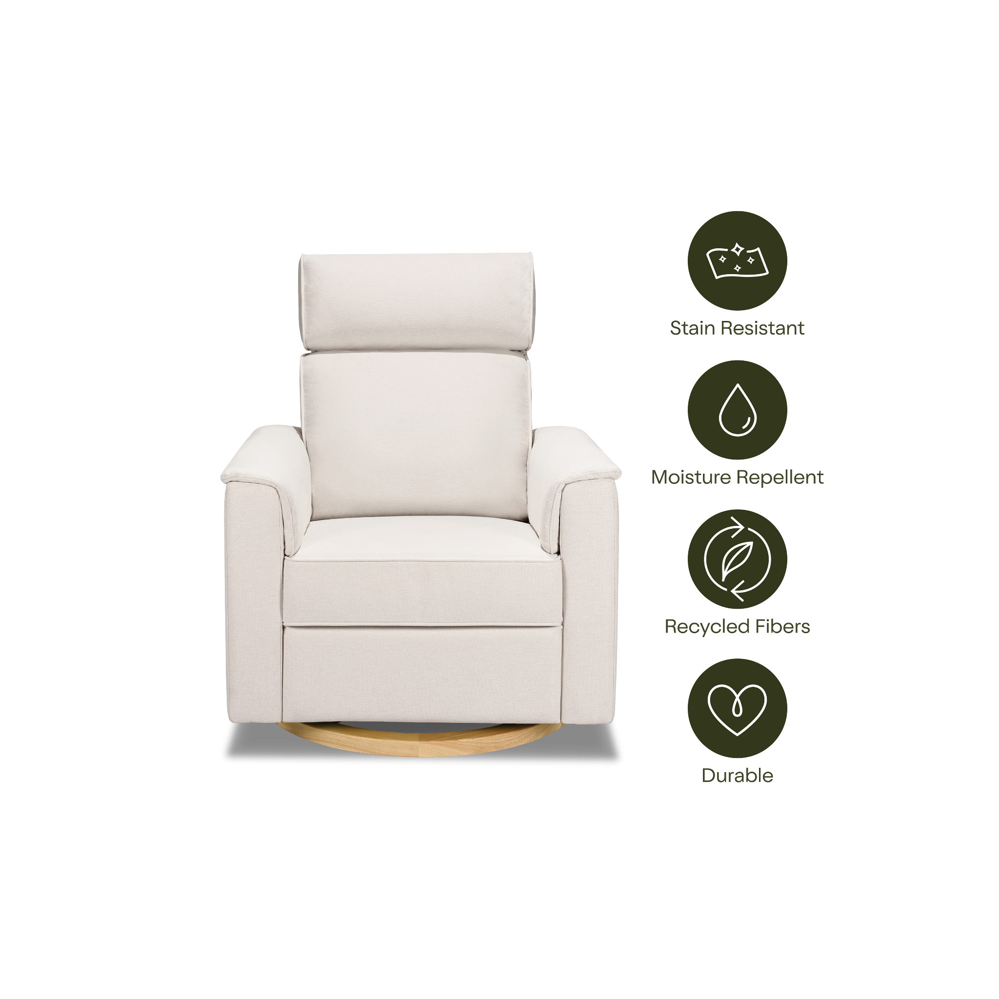 Willa Plus Power Glider Recliner w/ Power Headrest - Tots to Teens Furniture
