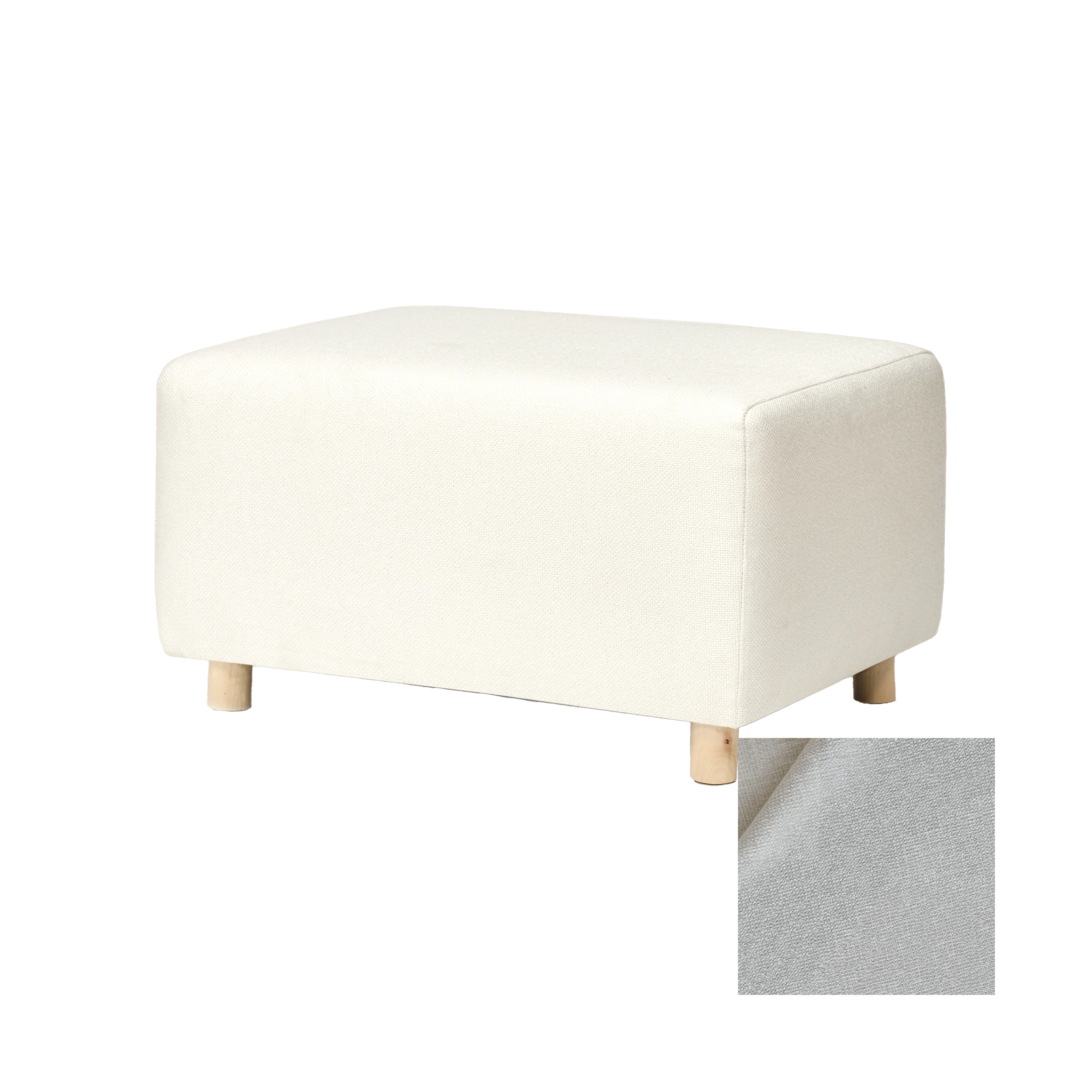 Oilo Ollie Ottoman a Chair and a Half - Stationary Rectangle Ottoman With Wood Legs - Tots to Teens Furniture