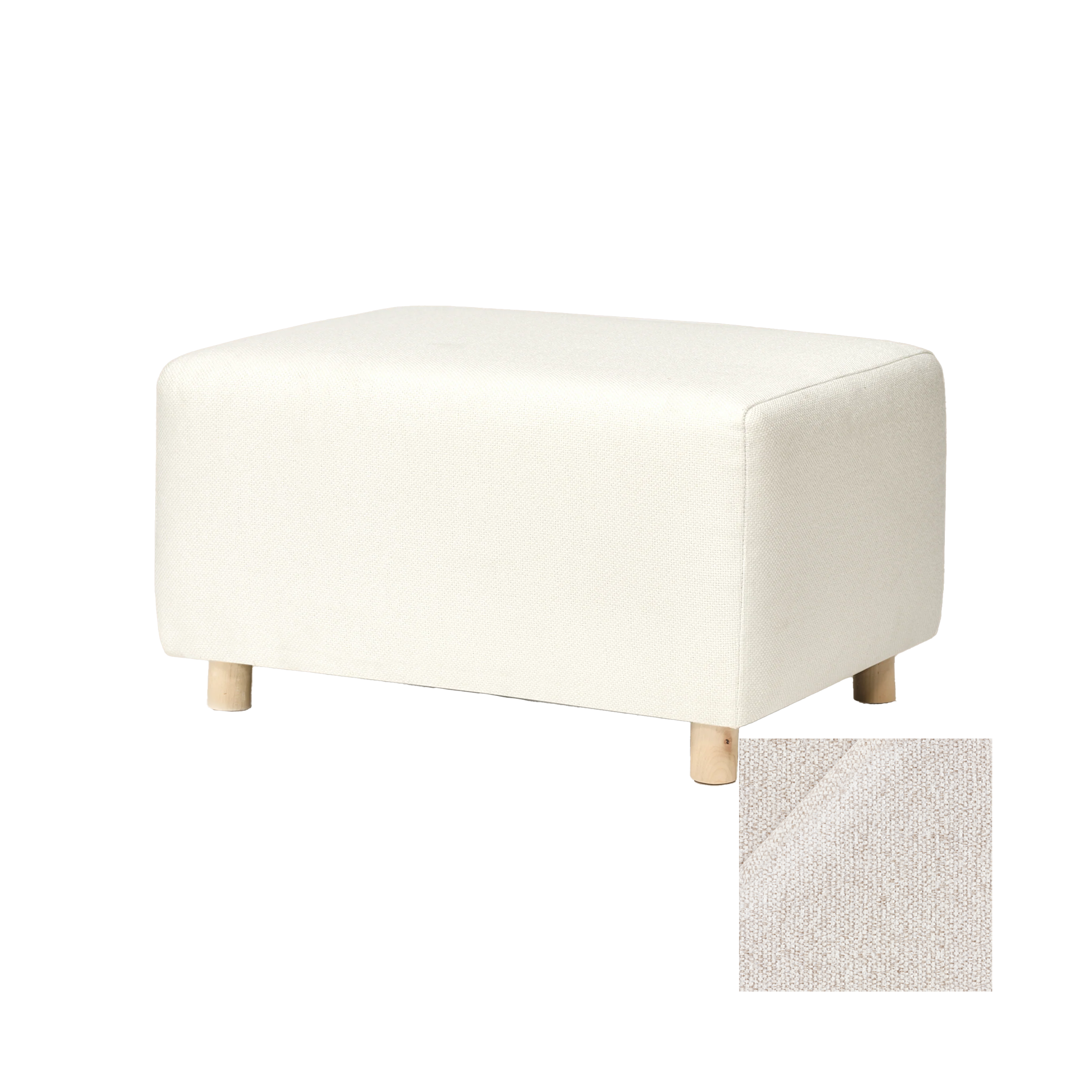 Oilo Ollie Ottoman a Chair and a Half - Stationary Rectangle Ottoman With Wood Legs - Tots to Teens Furniture
