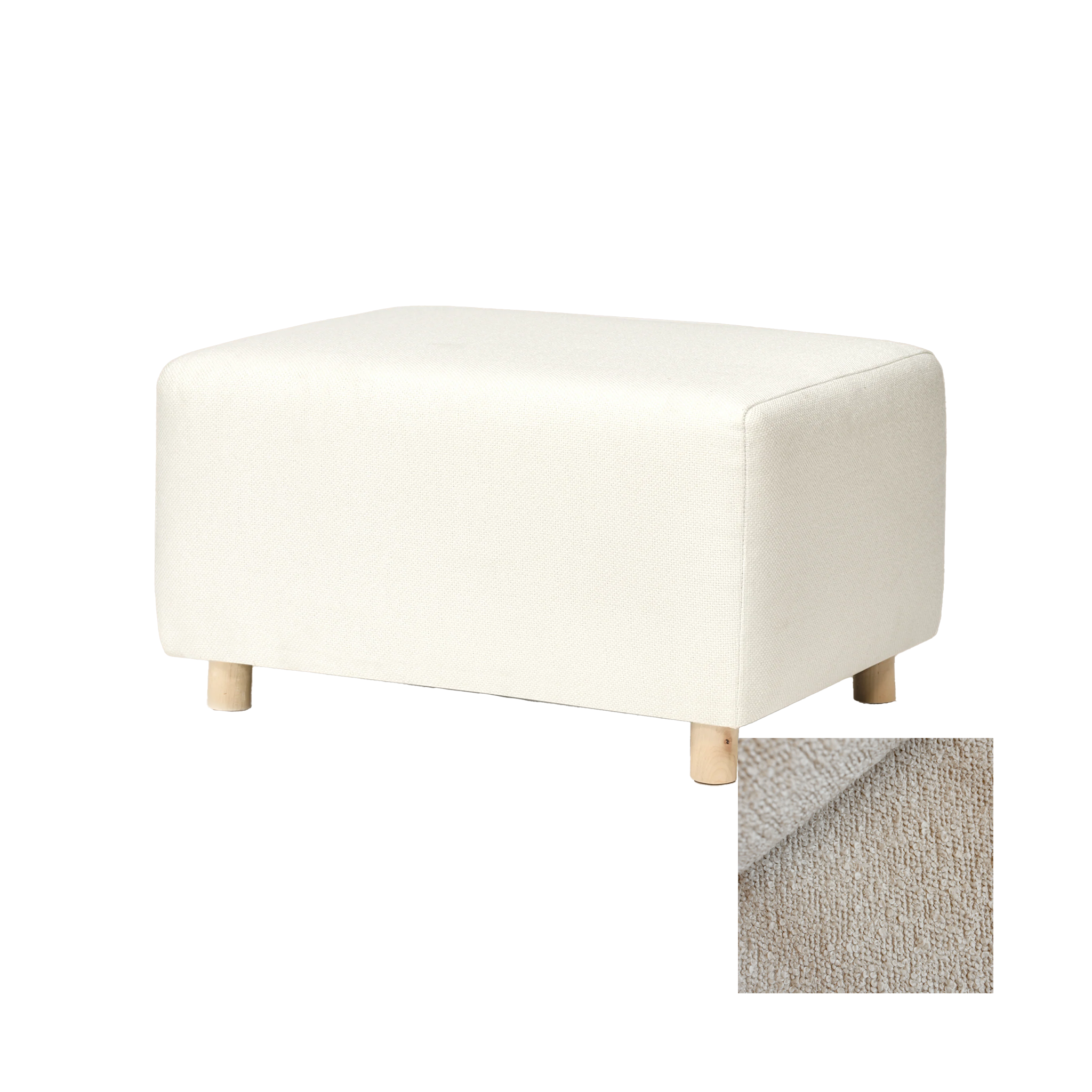 Oilo Ollie Ottoman a Chair and a Half - Stationary Rectangle Ottoman With Wood Legs - Tots to Teens Furniture