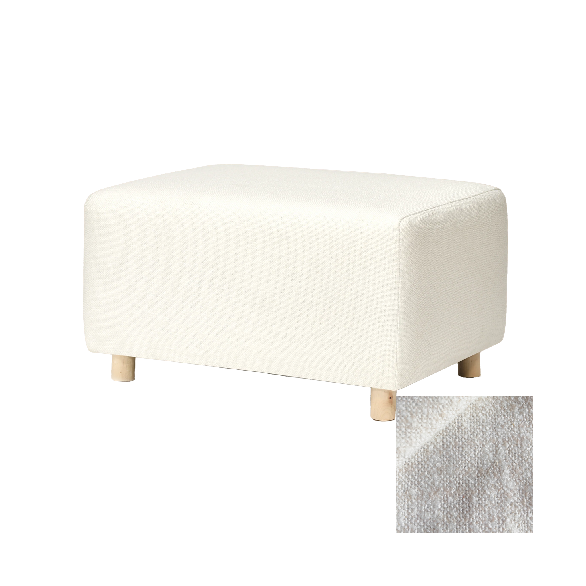 Oilo Ollie Ottoman a Chair and a Half - Stationary Rectangle Ottoman With Wood Legs - Tots to Teens Furniture