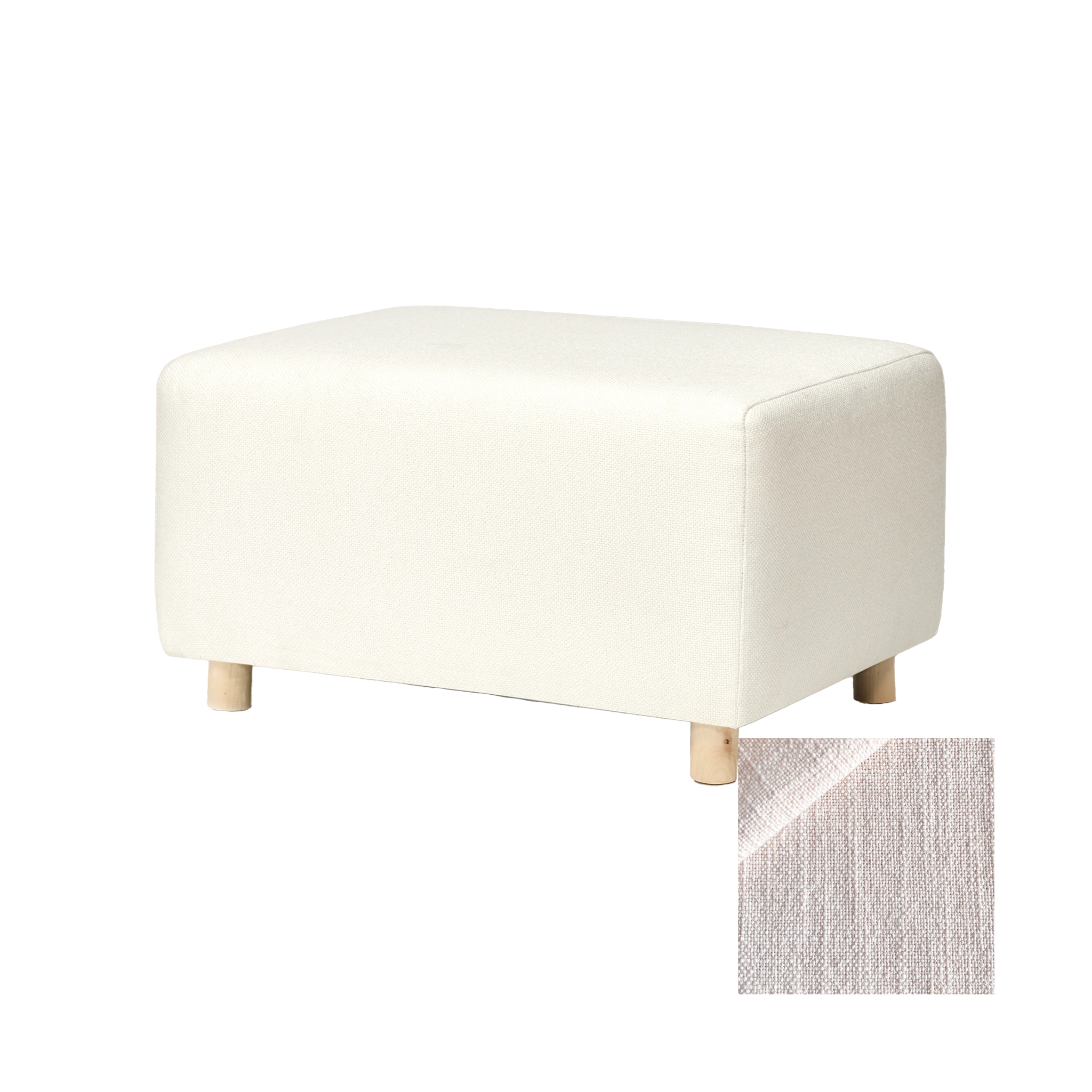 Oilo Ollie Ottoman a Chair and a Half - Stationary Rectangle Ottoman With Wood Legs - Tots to Teens Furniture