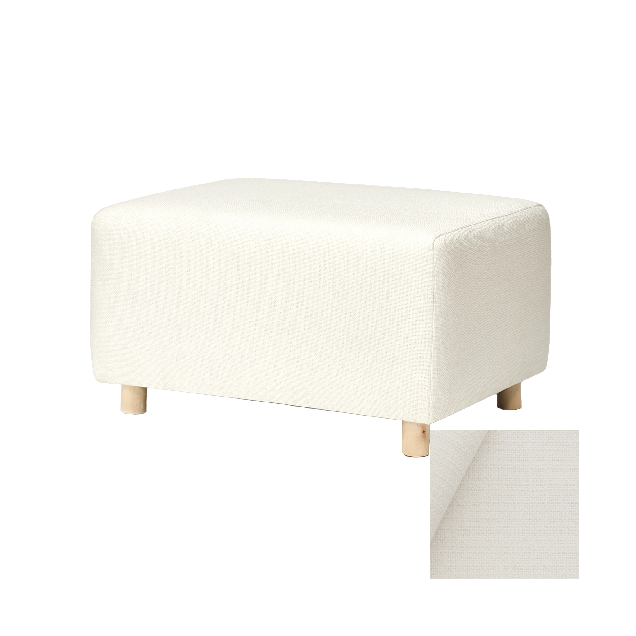Oilo Ollie Ottoman a Chair and a Half - Stationary Rectangle Ottoman With Wood Legs - Tots to Teens Furniture