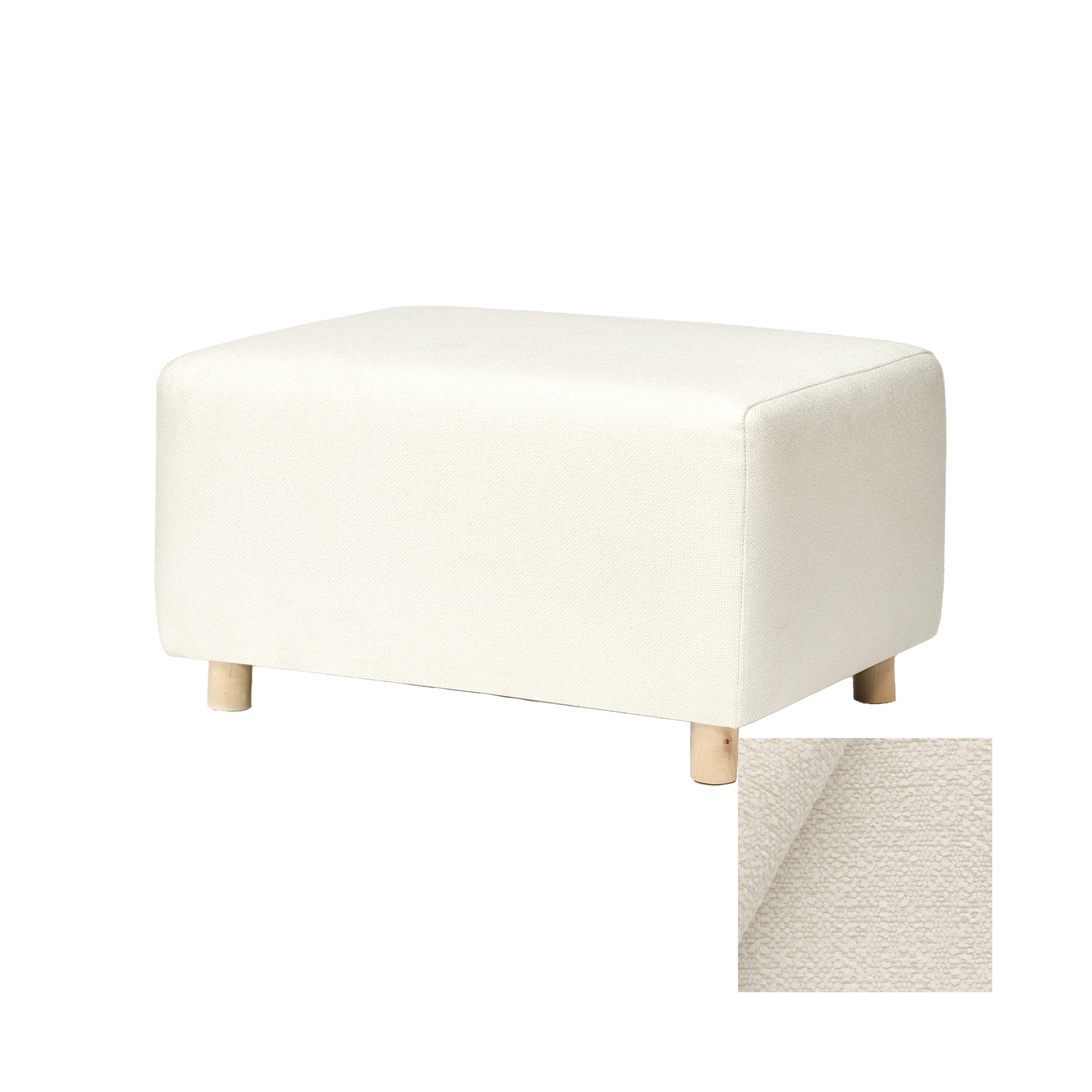 Oilo Ollie Ottoman a Chair and a Half - Stationary Rectangle Ottoman With Wood Legs - Tots to Teens Furniture