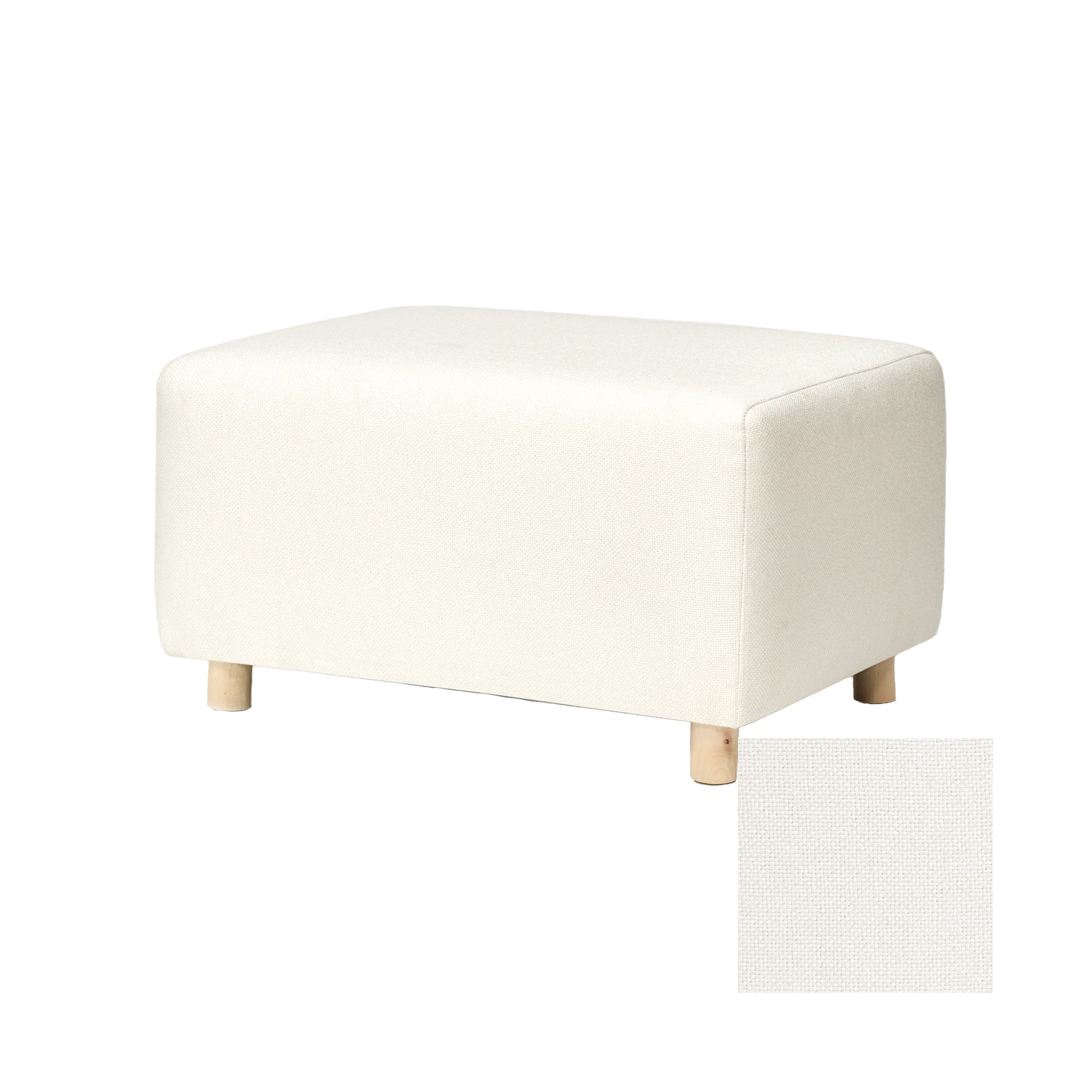 Oilo Ollie Ottoman a Chair and a Half - Stationary Rectangle Ottoman With Wood Legs - Tots to Teens Furniture