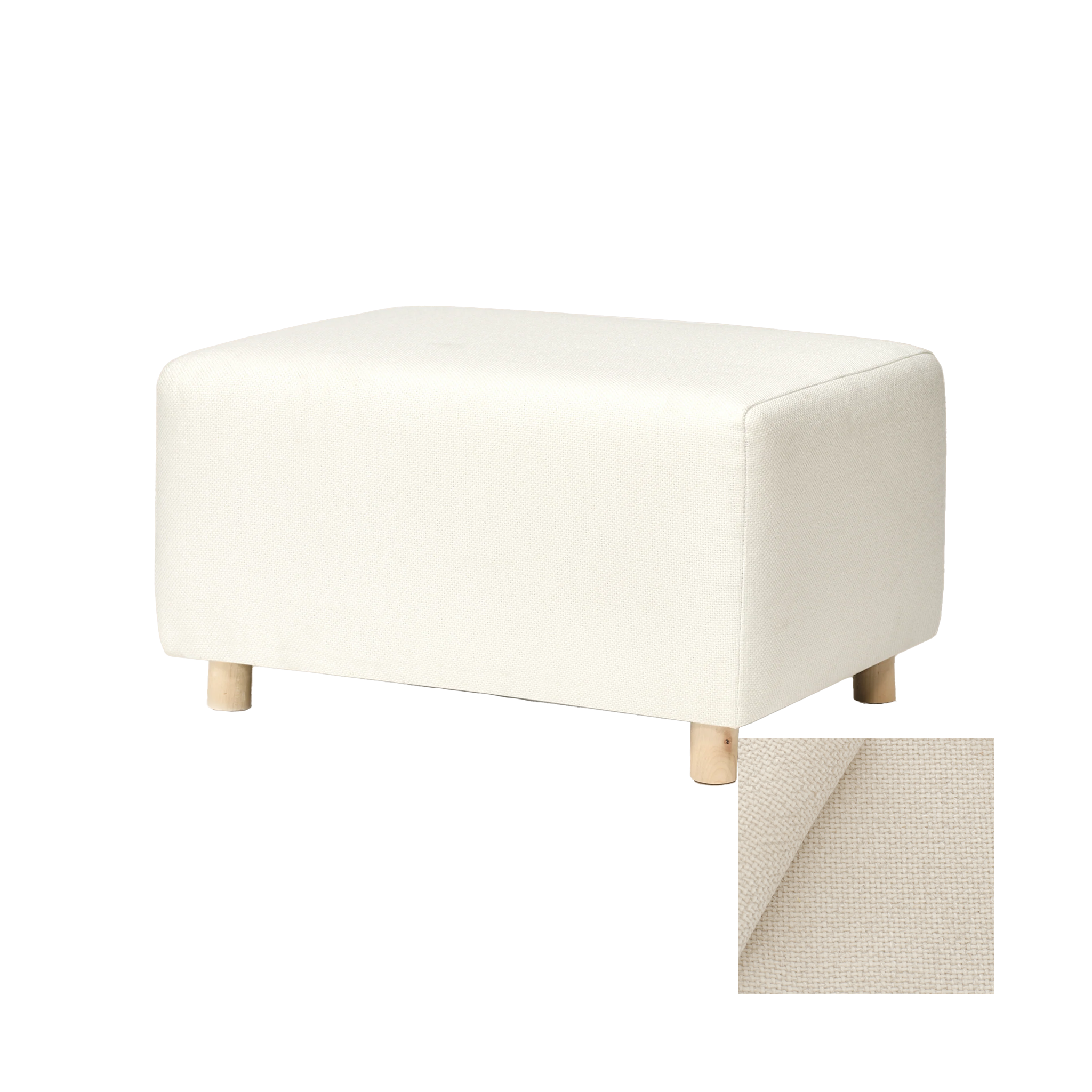 Oilo Ollie Ottoman a Chair and a Half - Stationary Rectangle Ottoman With Wood Legs - Tots to Teens Furniture