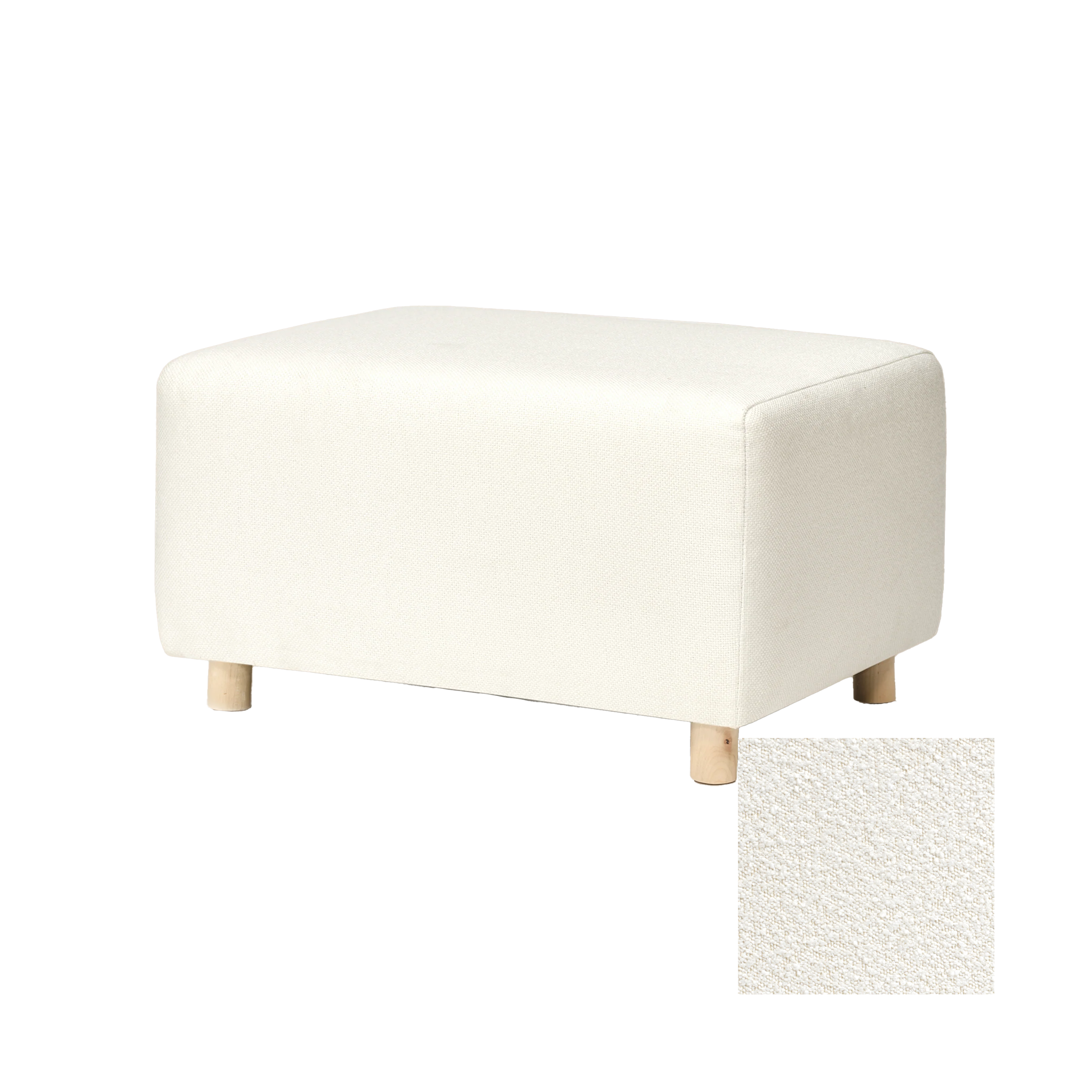 Oilo Ollie Ottoman a Chair and a Half - Stationary Rectangle Ottoman With Wood Legs - Tots to Teens Furniture