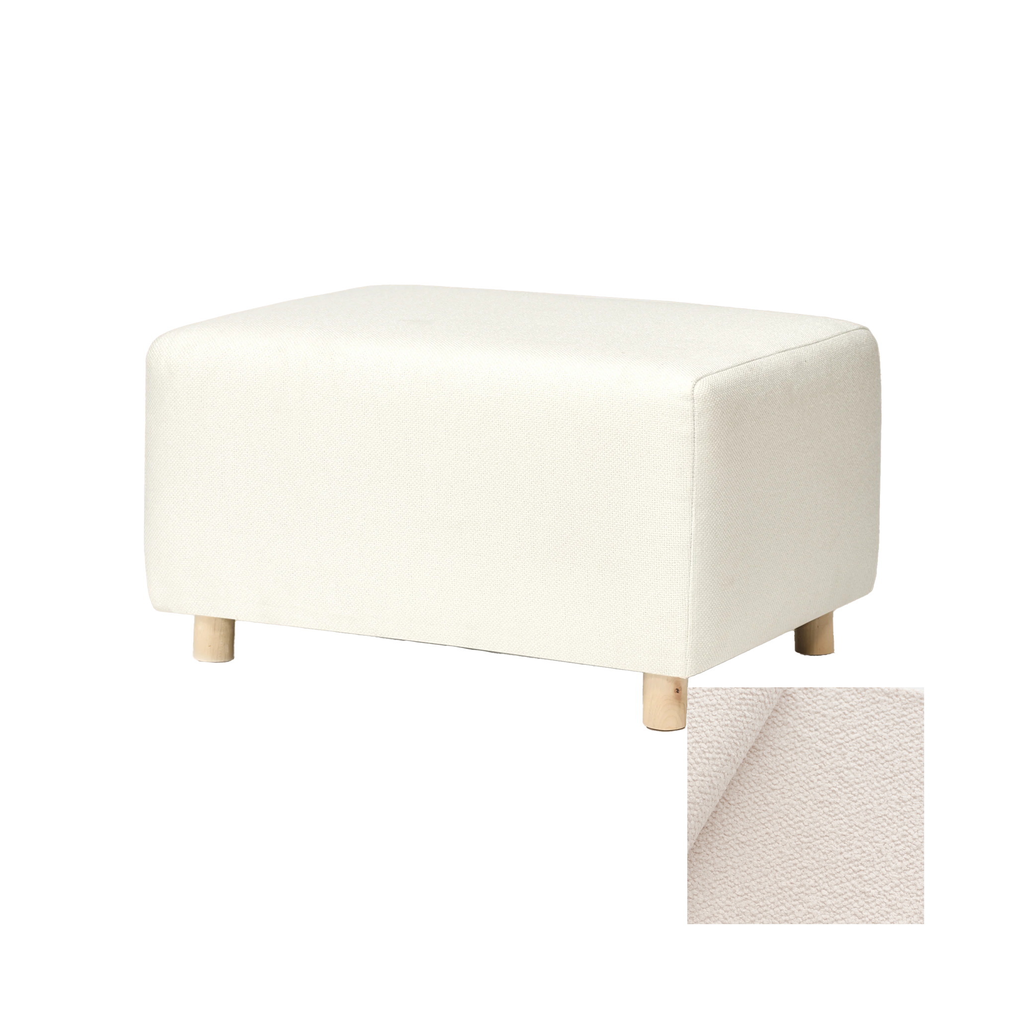 Oilo Ollie Ottoman a Chair and a Half - Stationary Rectangle Ottoman With Wood Legs - Tots to Teens Furniture