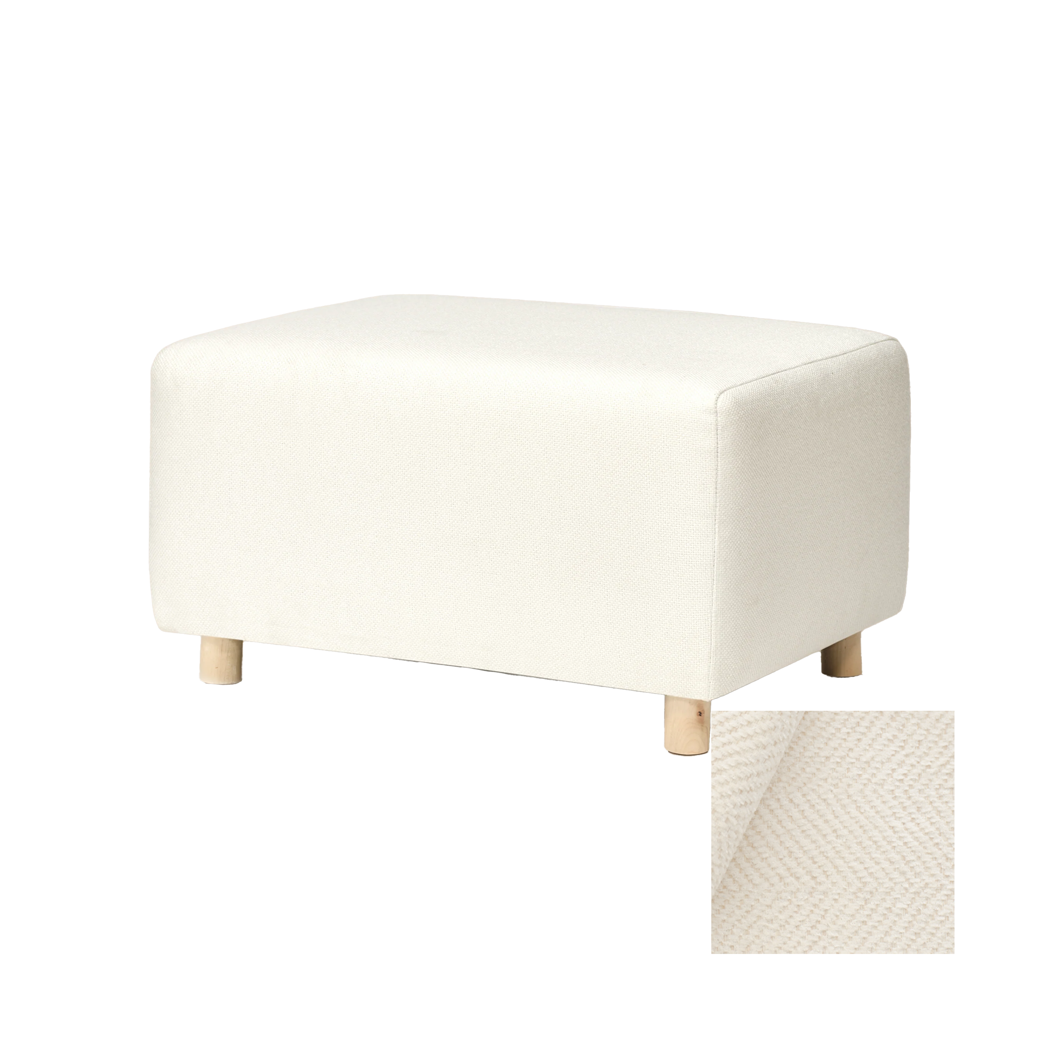Oilo Ollie Ottoman a Chair and a Half - Stationary Rectangle Ottoman With Wood Legs - Tots to Teens Furniture