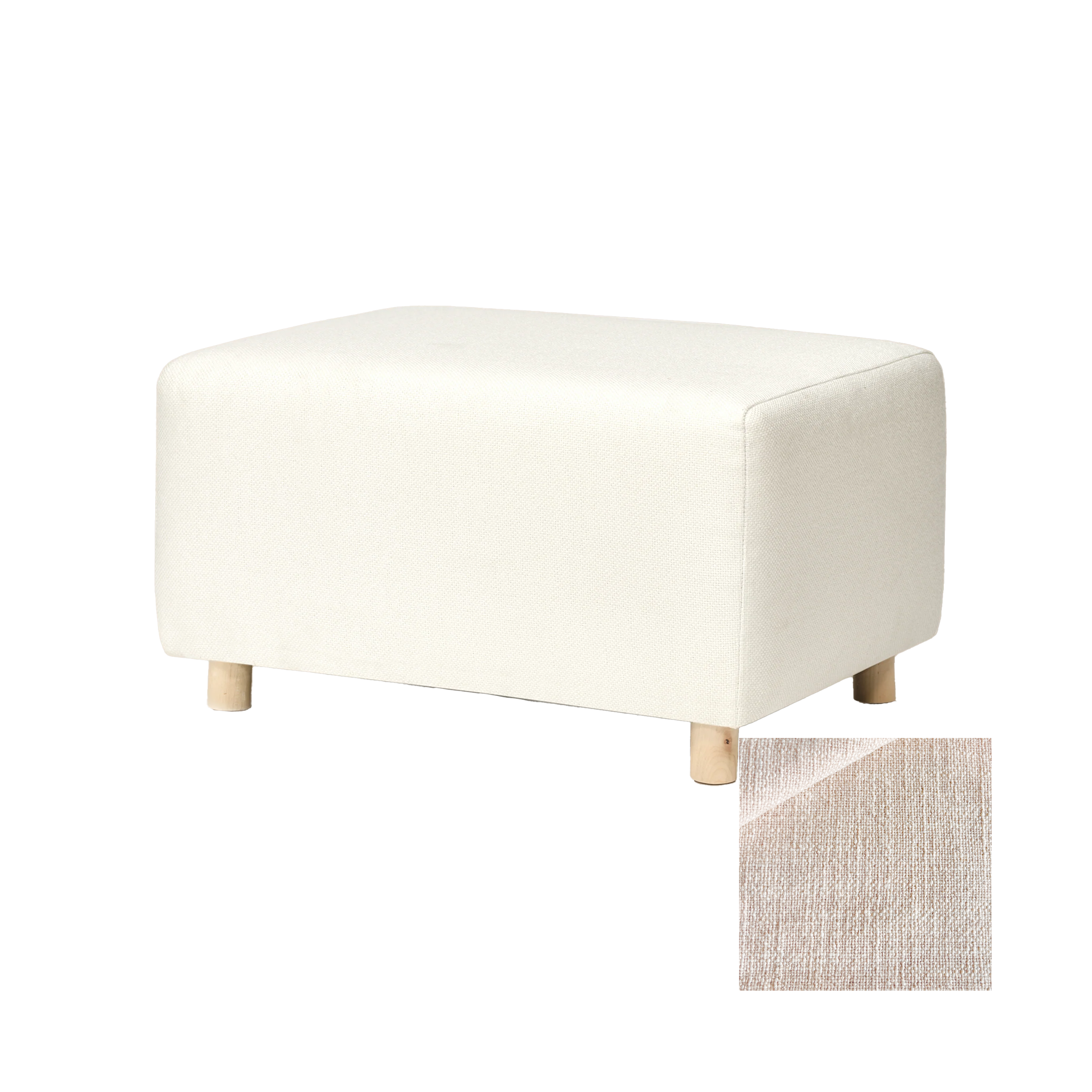 Oilo Ollie Ottoman a Chair and a Half - Stationary Rectangle Ottoman With Wood Legs - Tots to Teens Furniture