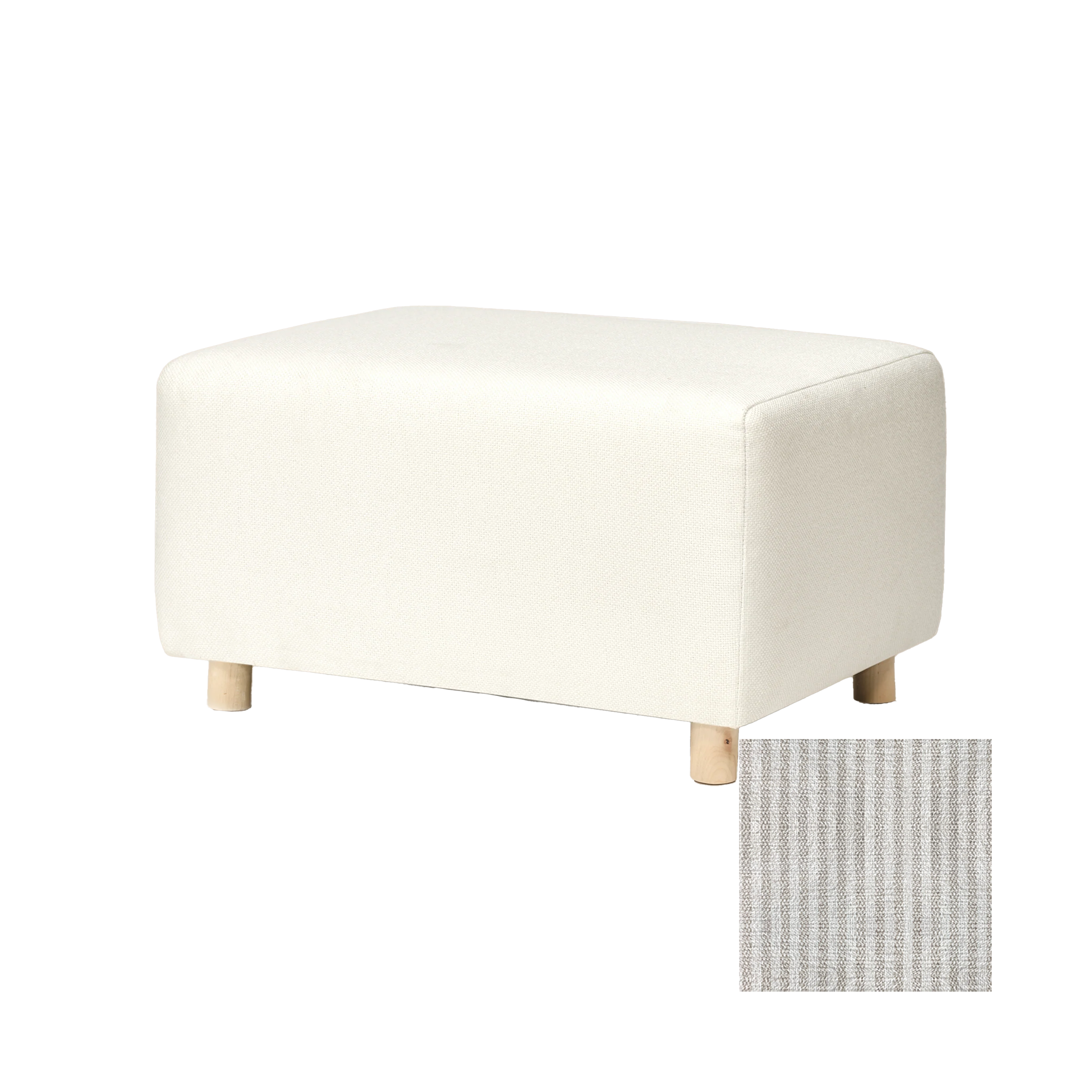Oilo Ollie Ottoman a Chair and a Half - Stationary Rectangle Ottoman With Wood Legs - Tots to Teens Furniture