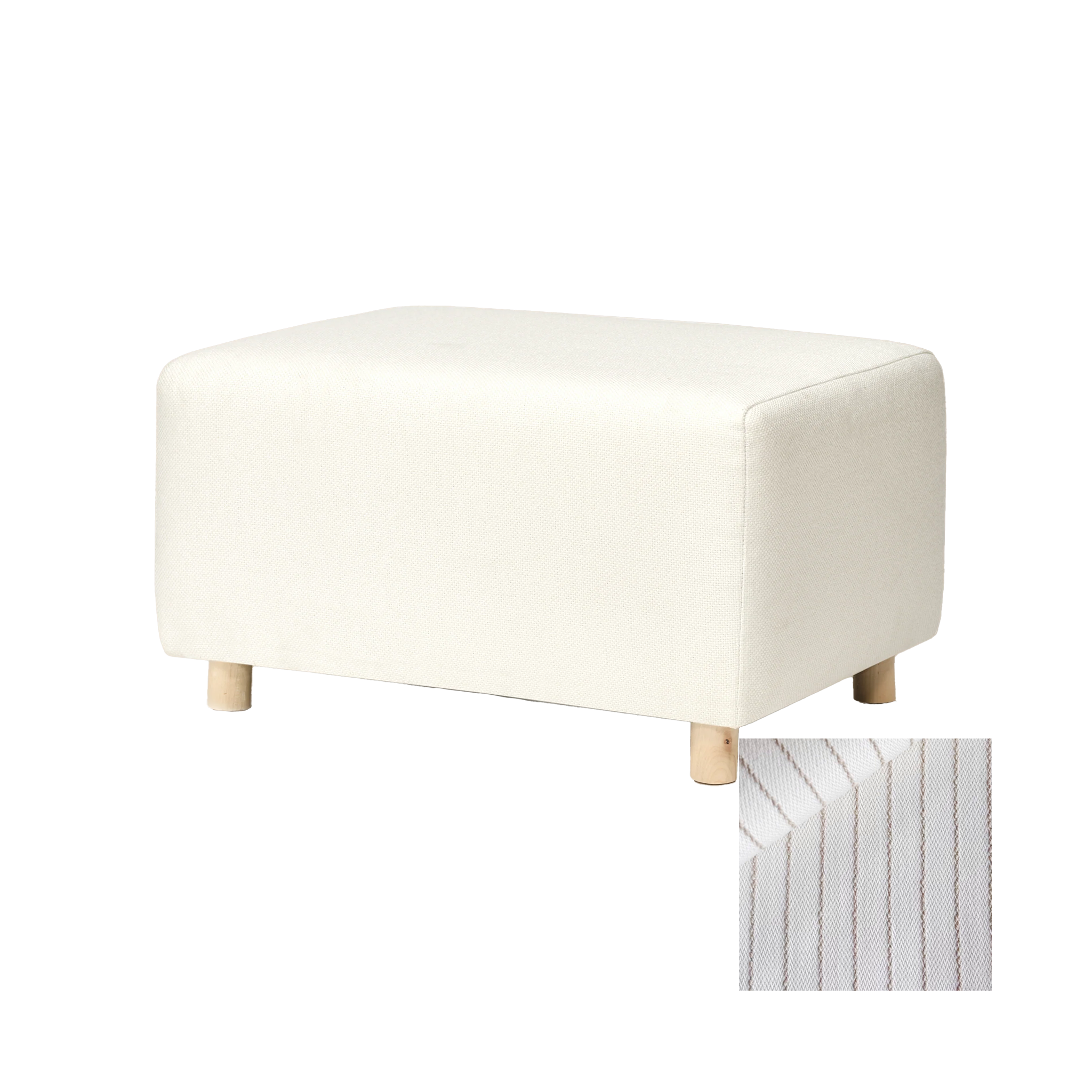 Oilo Ollie Ottoman a Chair and a Half - Stationary Rectangle Ottoman With Wood Legs - Tots to Teens Furniture
