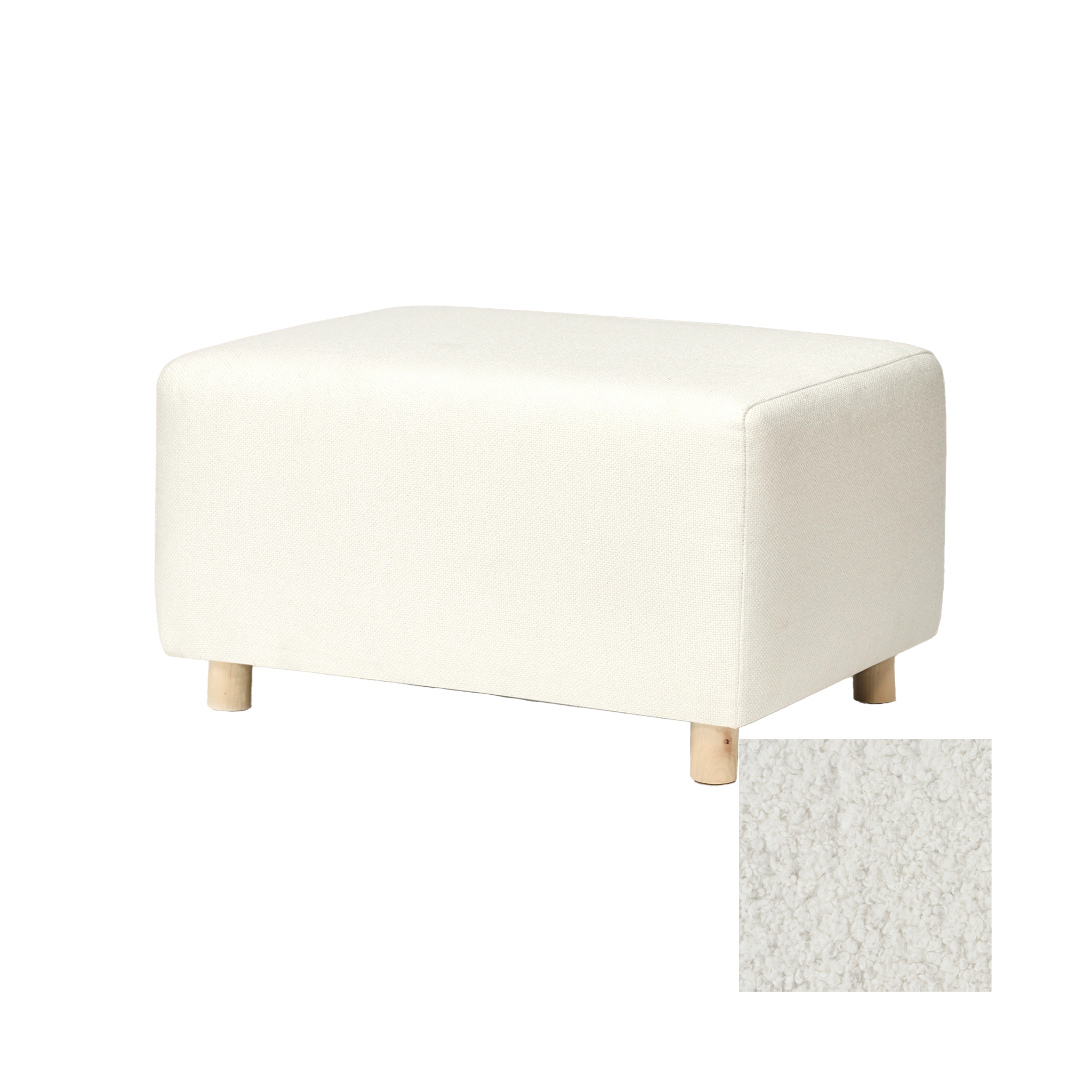 Oilo Ollie Ottoman a Chair and a Half - Stationary Rectangle Ottoman With Wood Legs - Tots to Teens Furniture
