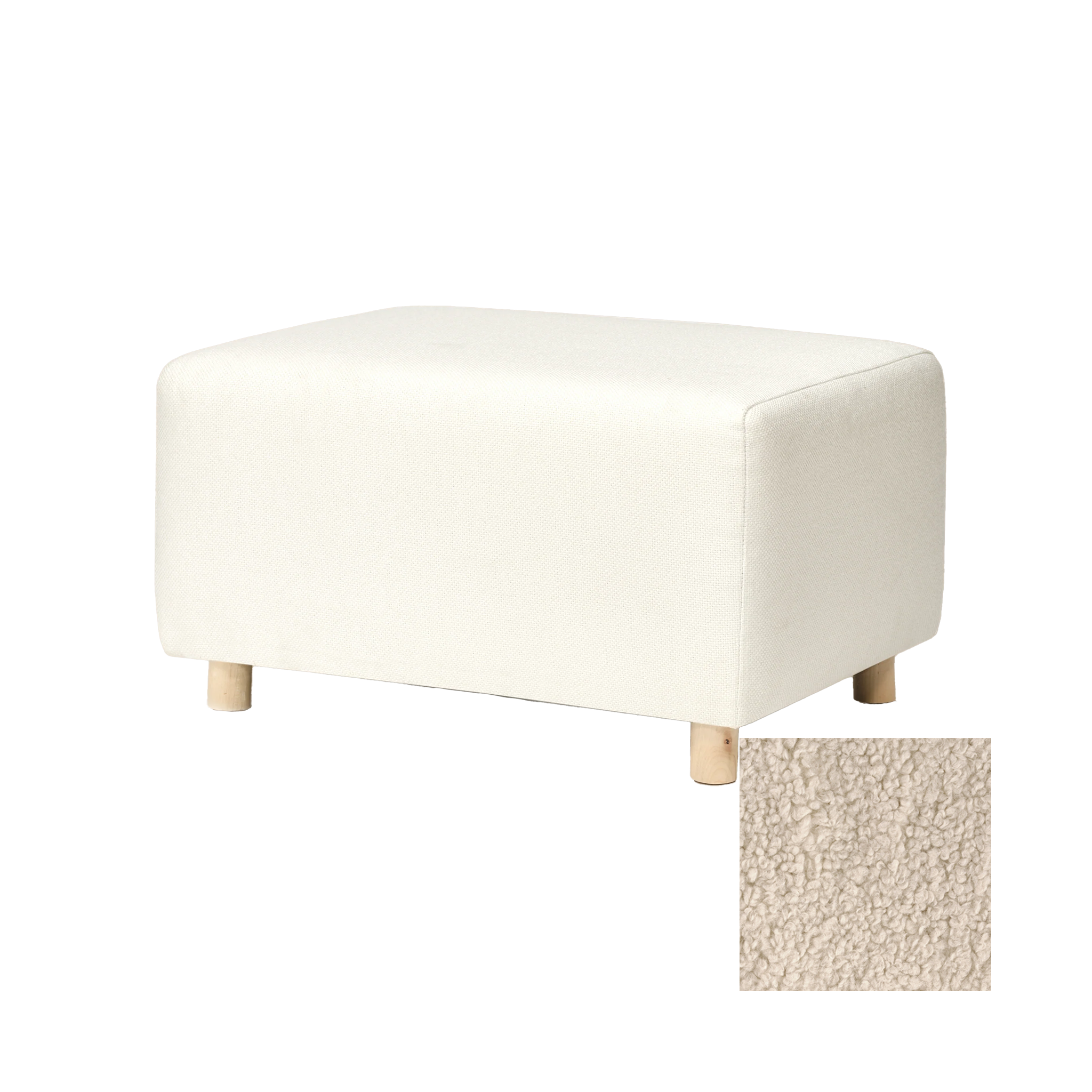 Oilo Ollie Ottoman a Chair and a Half - Stationary Rectangle Ottoman With Wood Legs - Tots to Teens Furniture