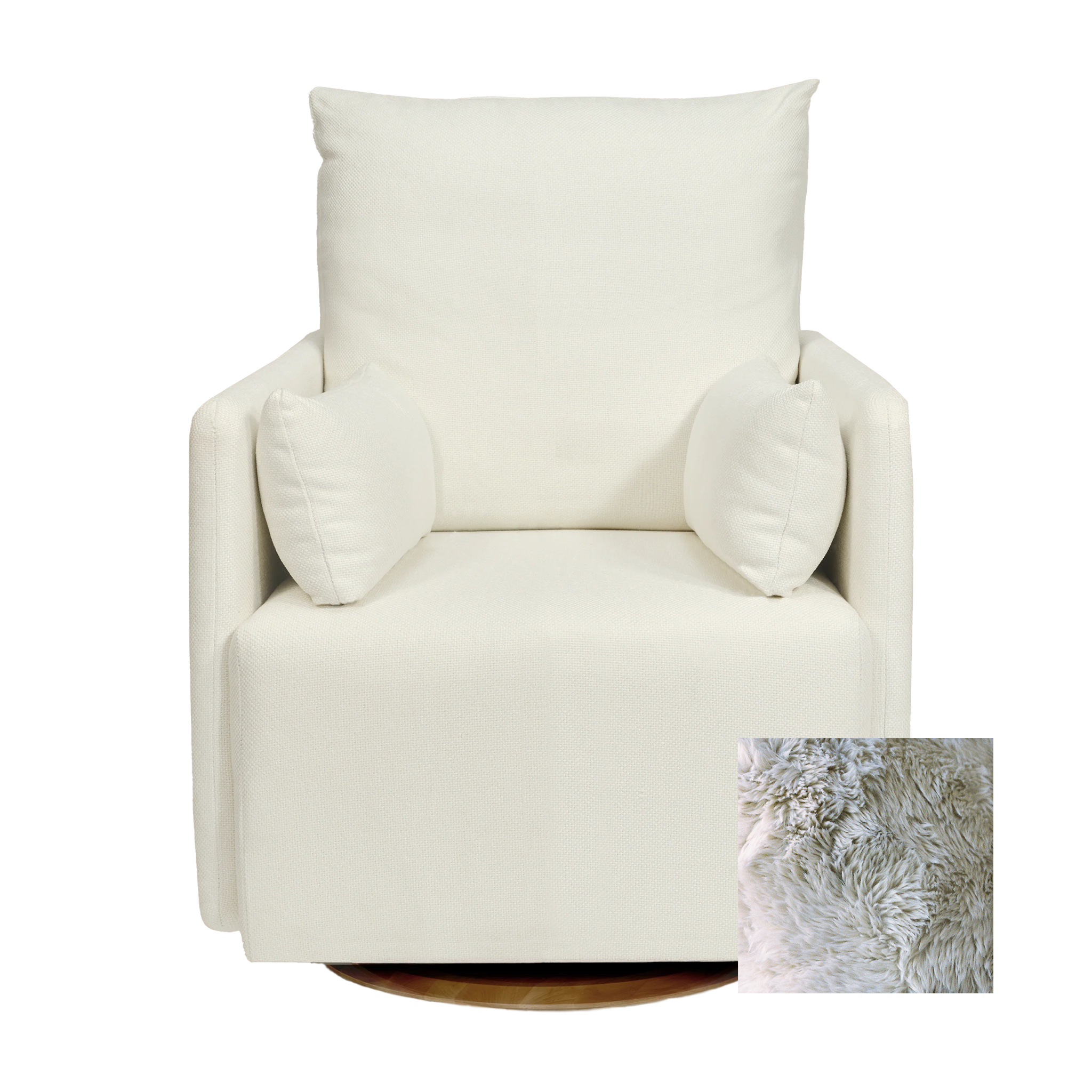 Oilo Ollie Standard Size - Swivel Nursery Glider with Back Recline Feature