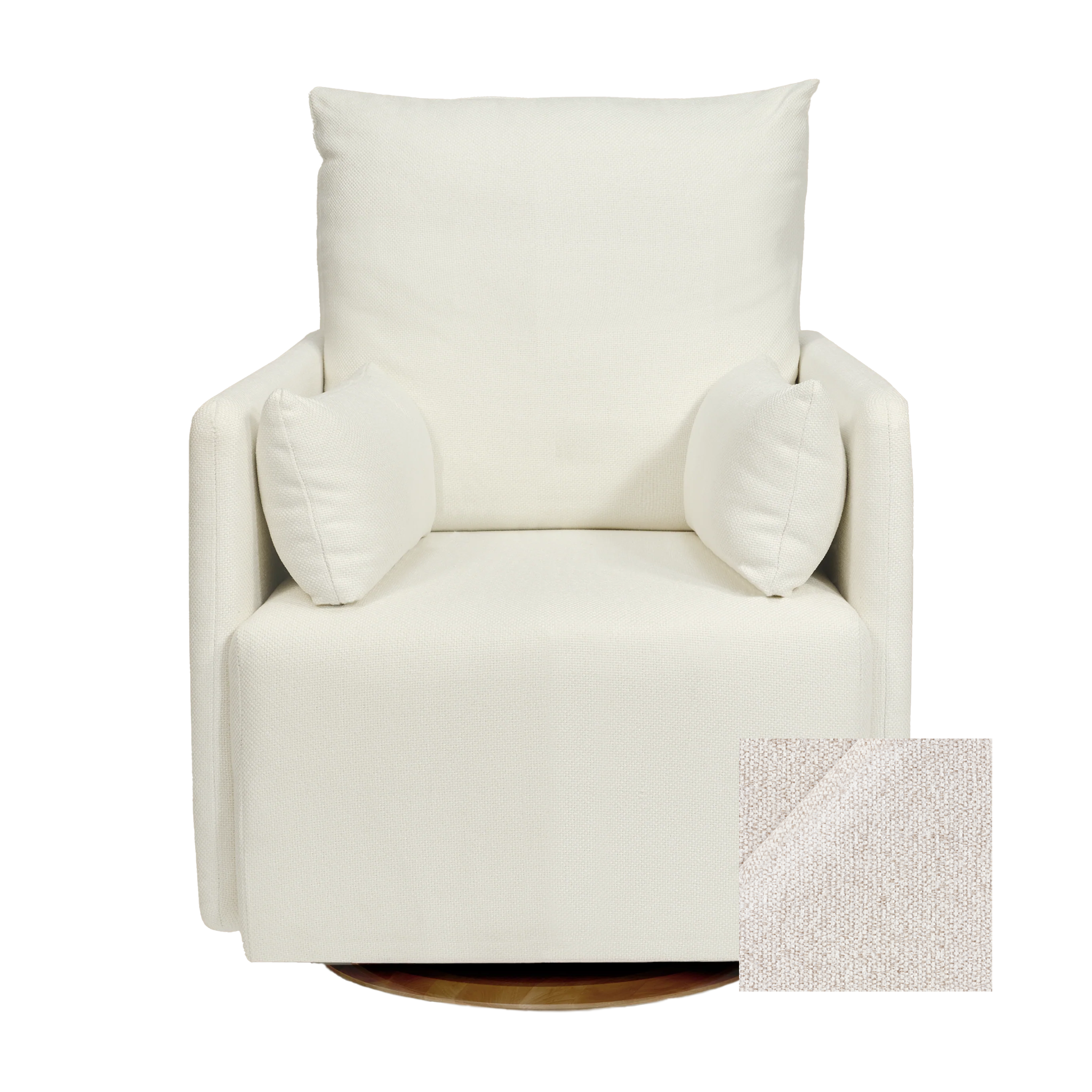 Oilo Ollie Standard Size - Swivel Nursery Glider with Back Recline Feature