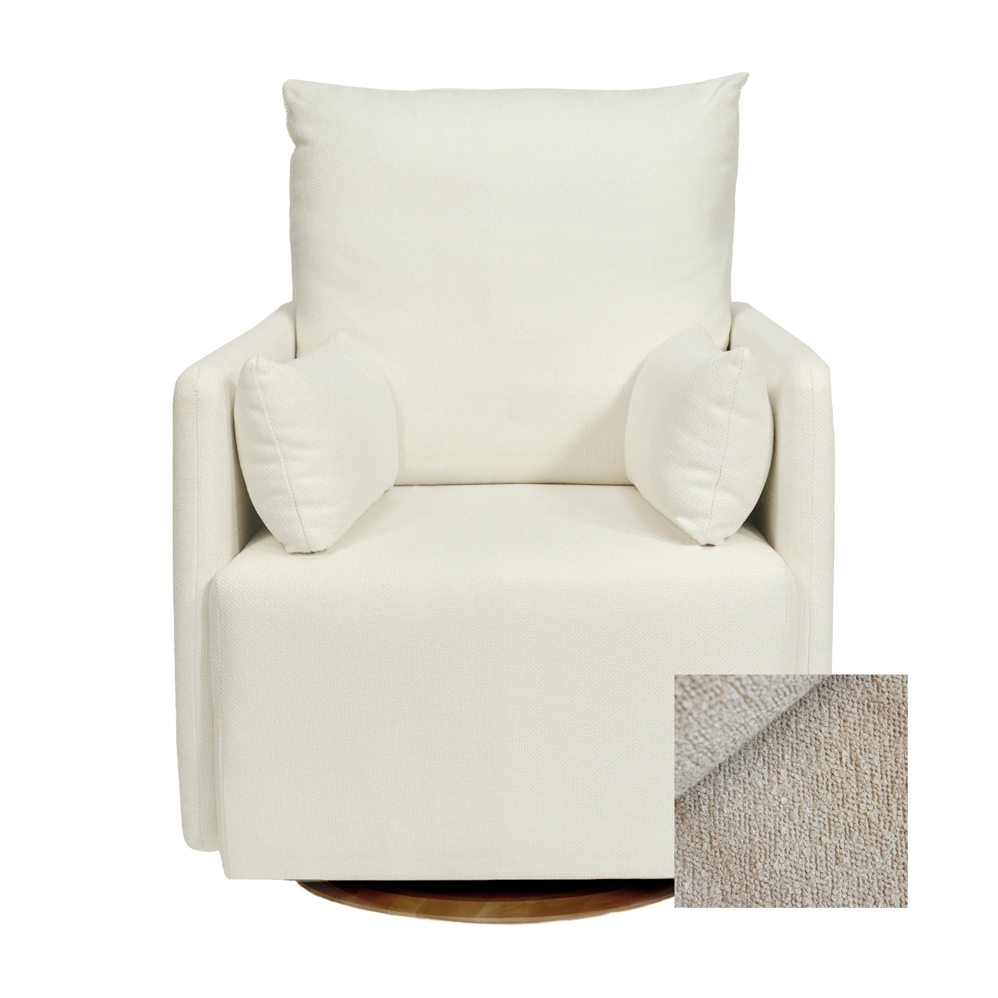 Oilo Ollie Standard Size - Swivel Nursery Glider with Back Recline Feature