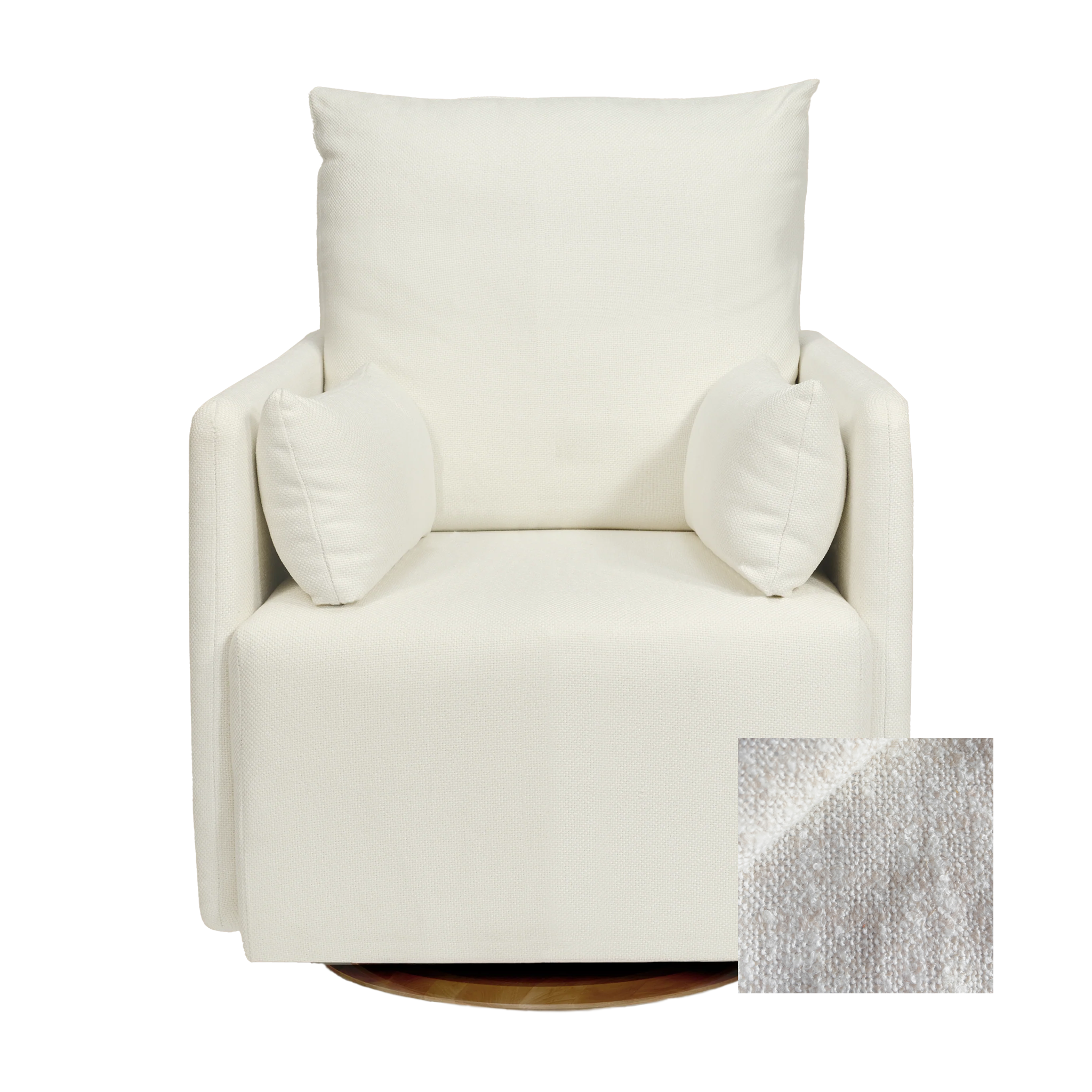 Oilo Ollie Standard Size - Swivel Nursery Glider with Back Recline Feature