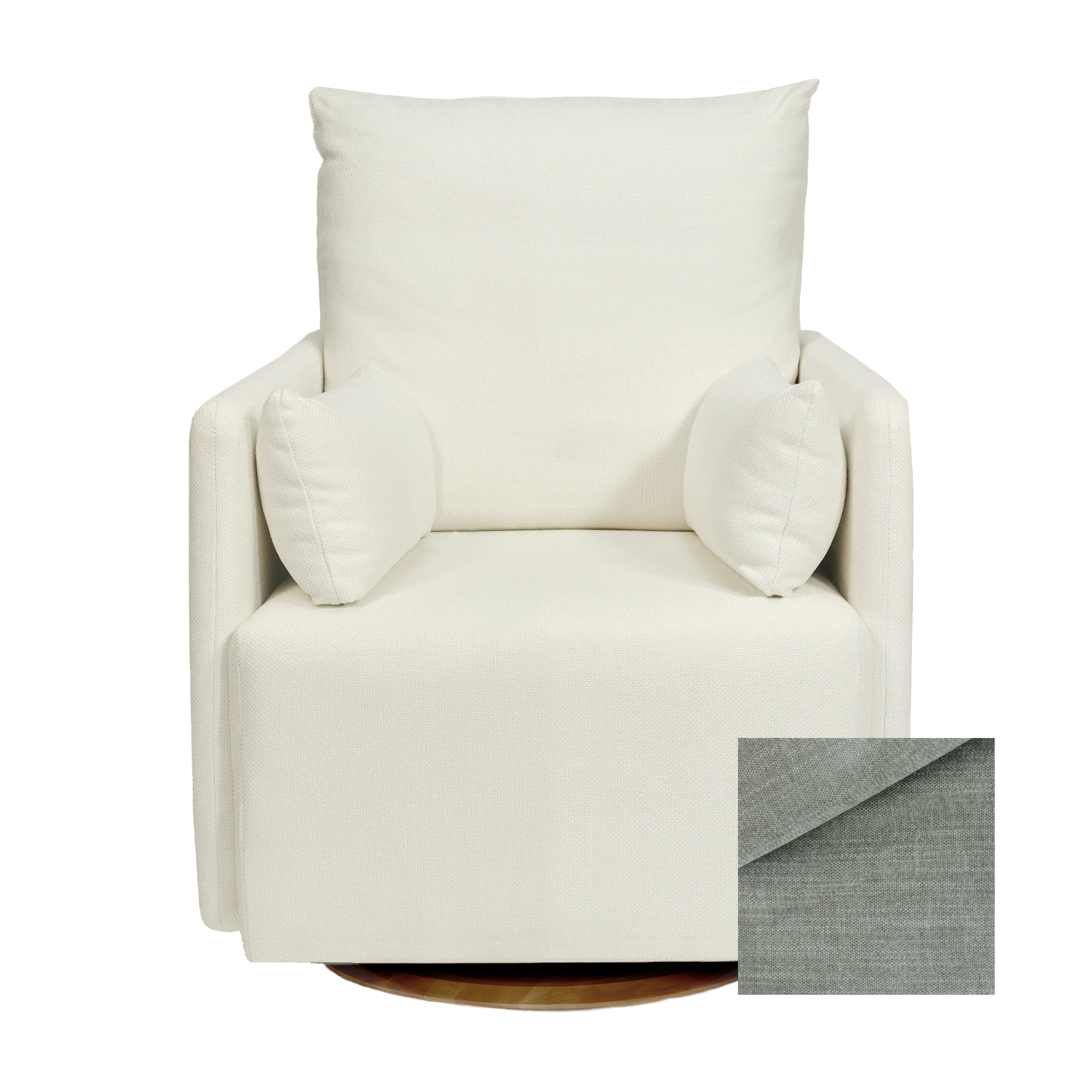 Oilo Ollie Standard Size - Swivel Nursery Glider with Back Recline Feature