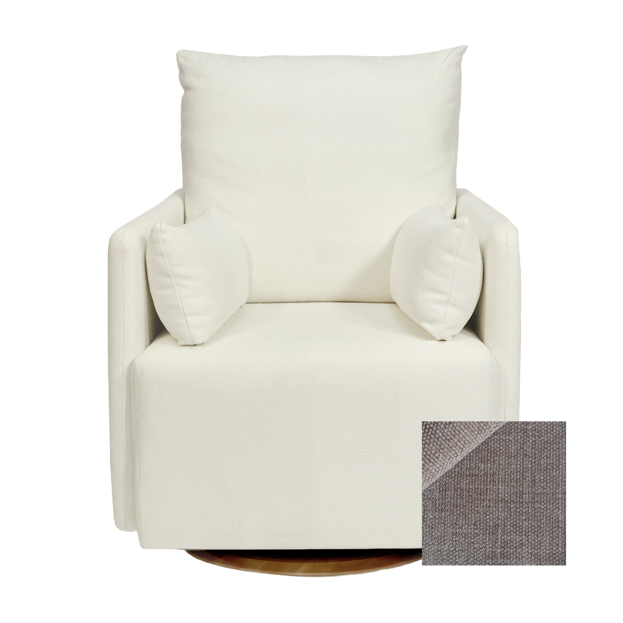 Oilo Ollie Standard Size - Swivel Nursery Glider with Back Recline Feature