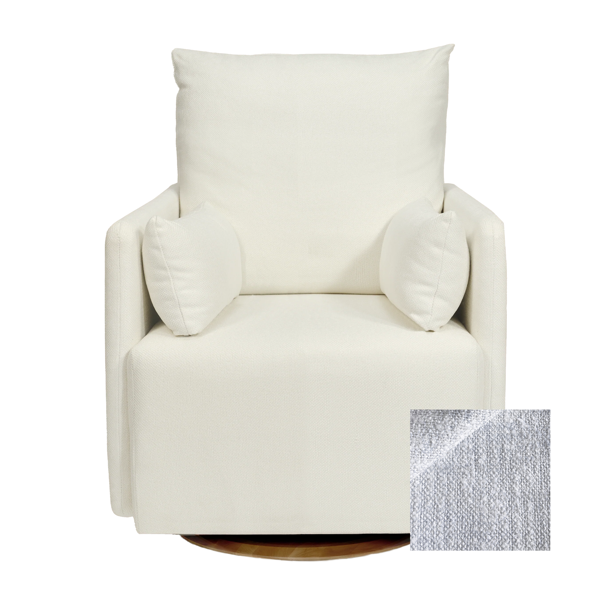 Oilo Ollie Standard Size - Swivel Nursery Glider with Back Recline Feature