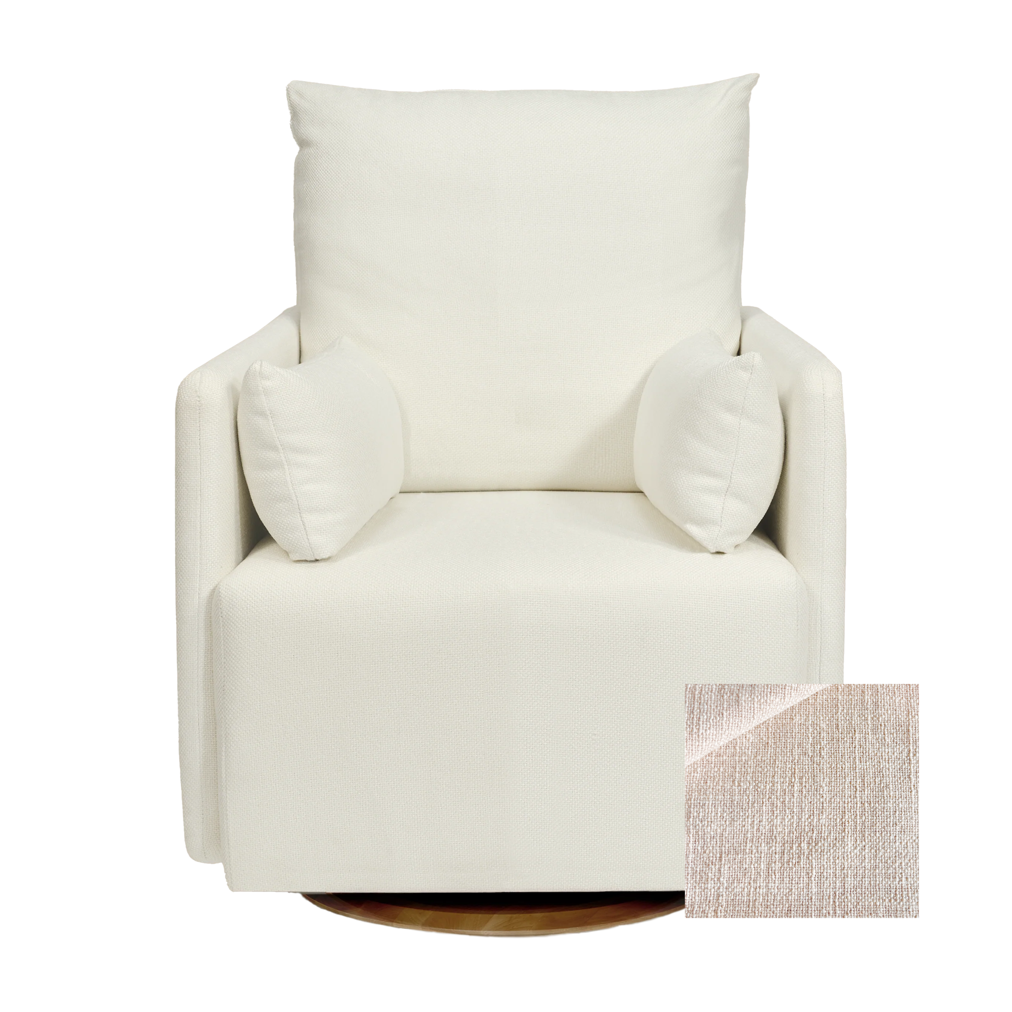 Oilo Ollie Standard Size - Swivel Nursery Glider with Back Recline Feature