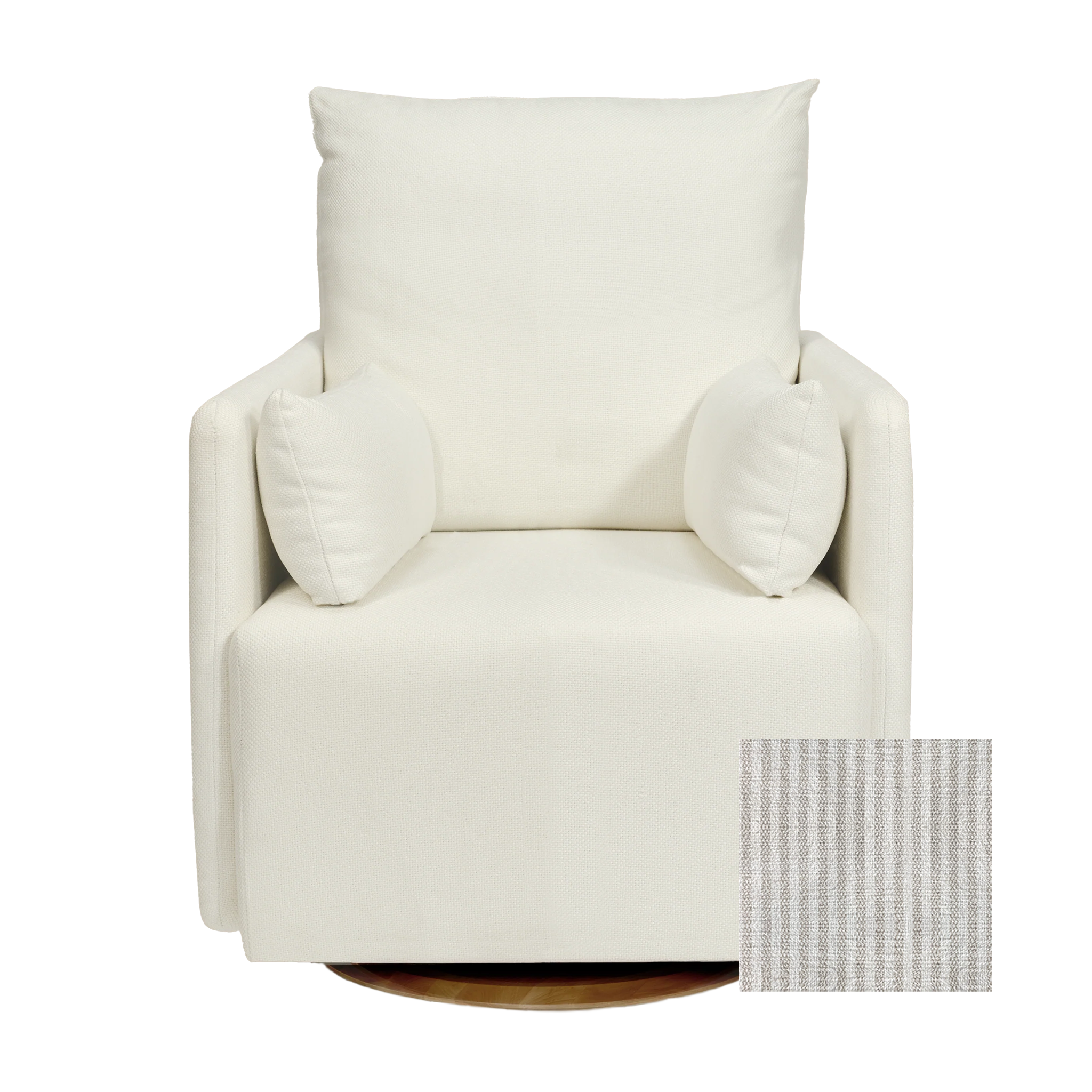 Oilo Ollie Standard Size - Swivel Nursery Glider with Back Recline Feature