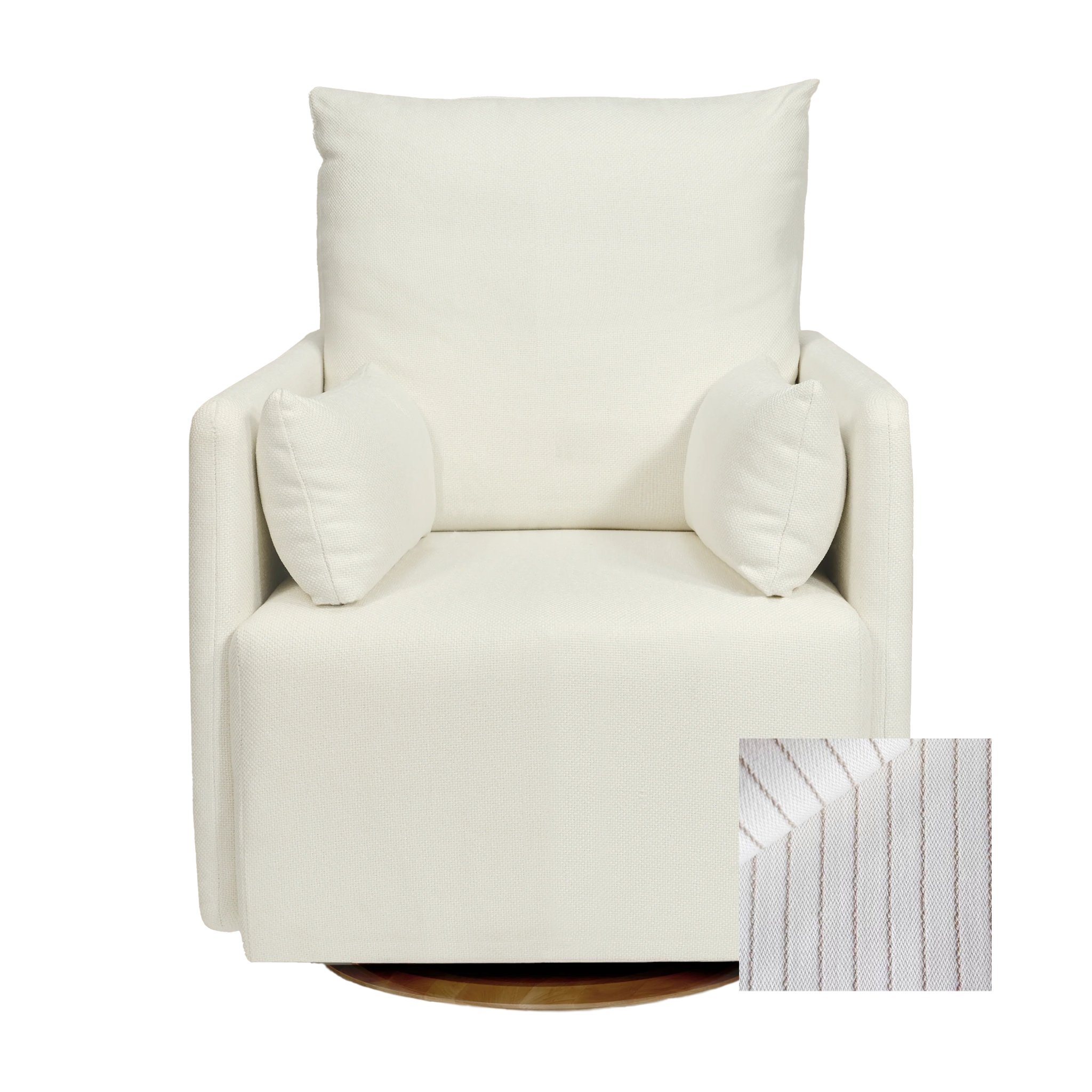 Oilo Ollie Standard Size - Swivel Nursery Glider with Back Recline Feature