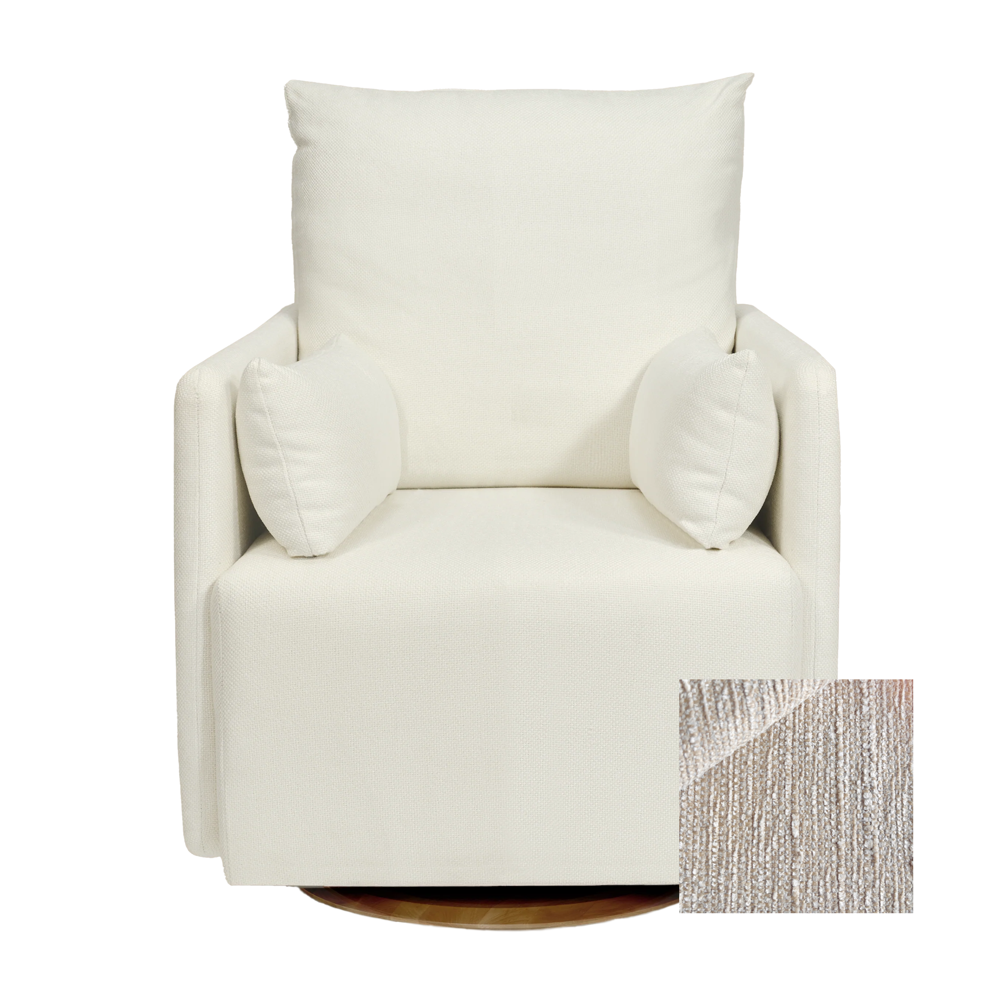 Oilo Ollie Standard Size - Swivel Nursery Glider with Back Recline Feature