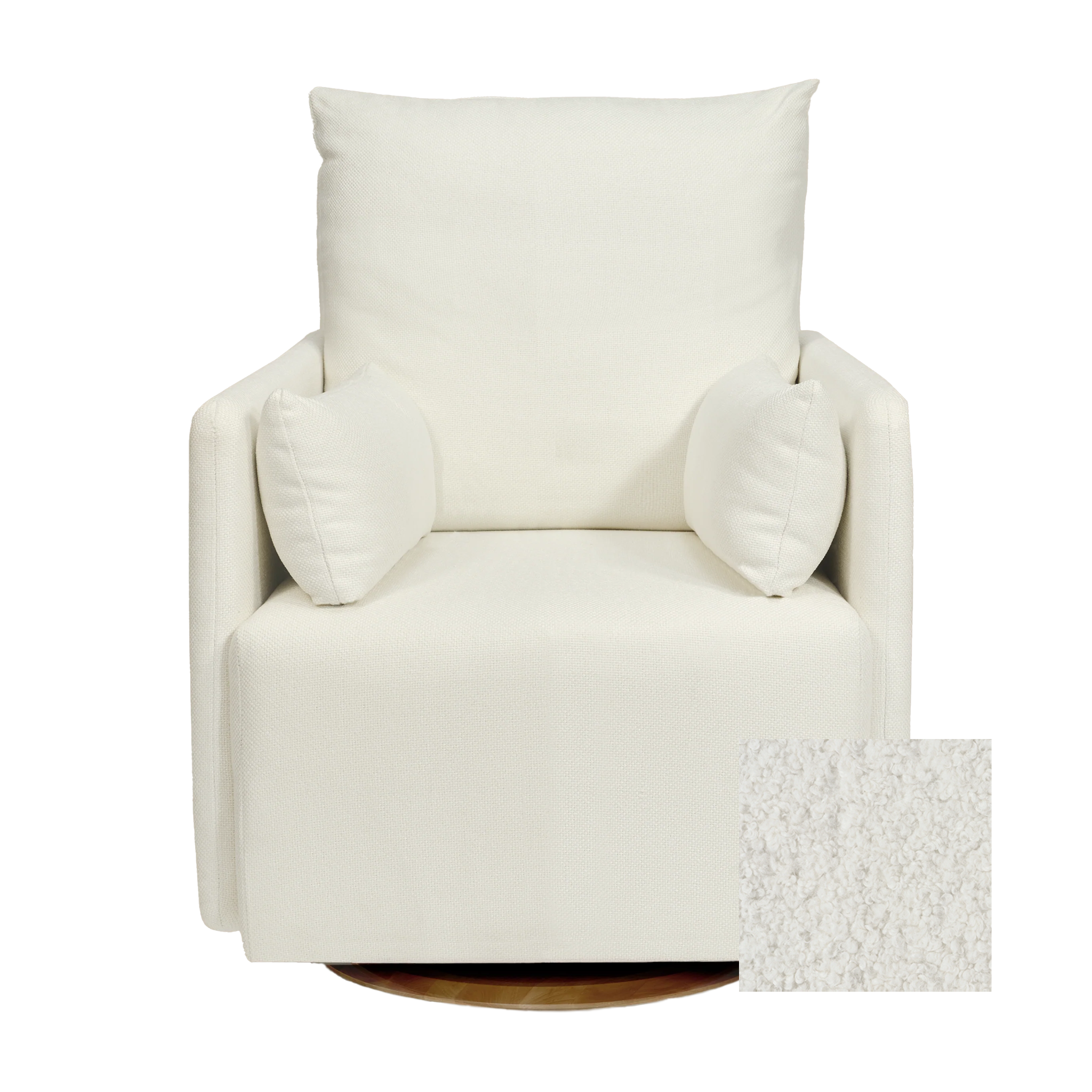 Oilo Ollie Standard Size - Swivel Nursery Glider with Back Recline Feature