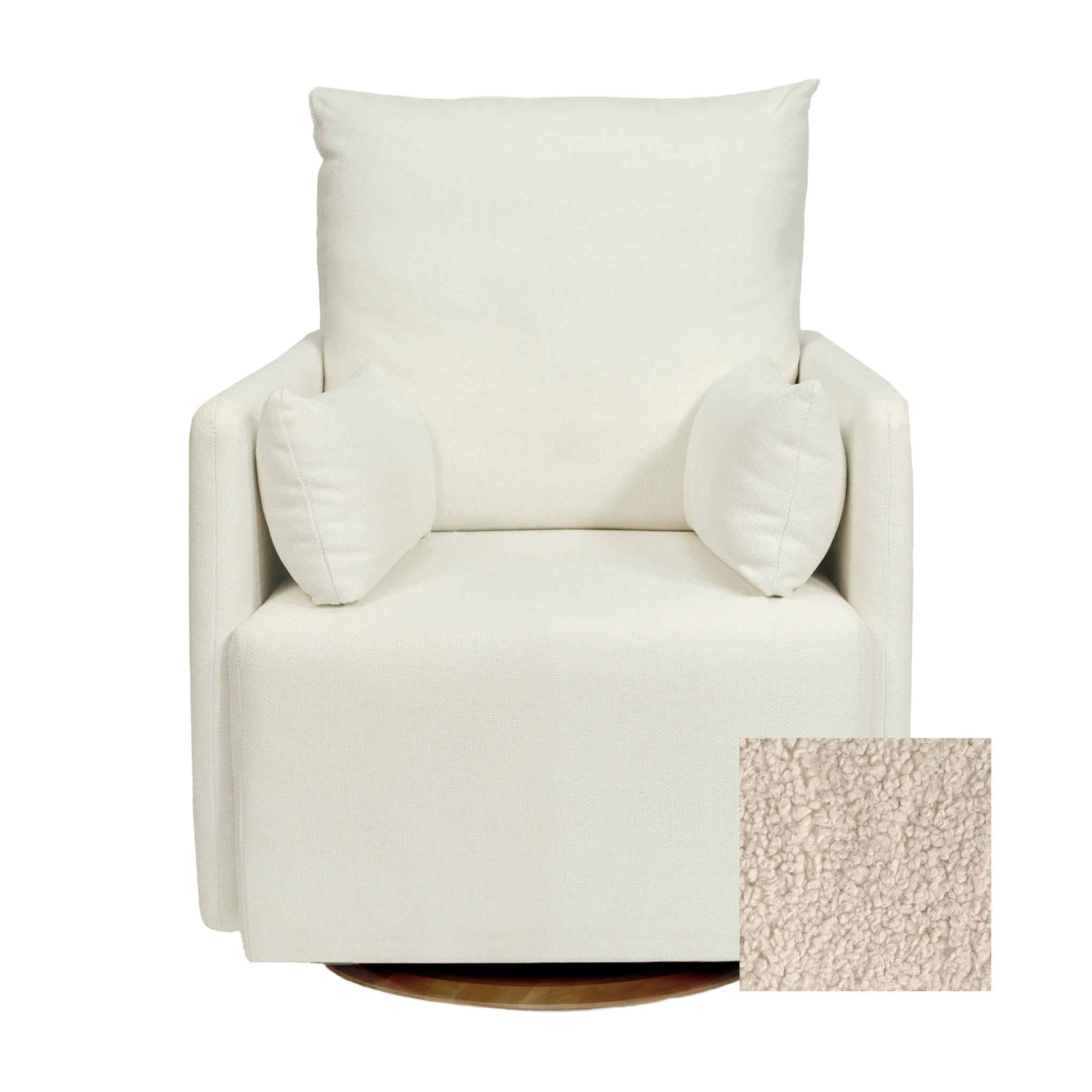 Oilo Ollie Standard Size - Swivel Nursery Glider with Back Recline Feature