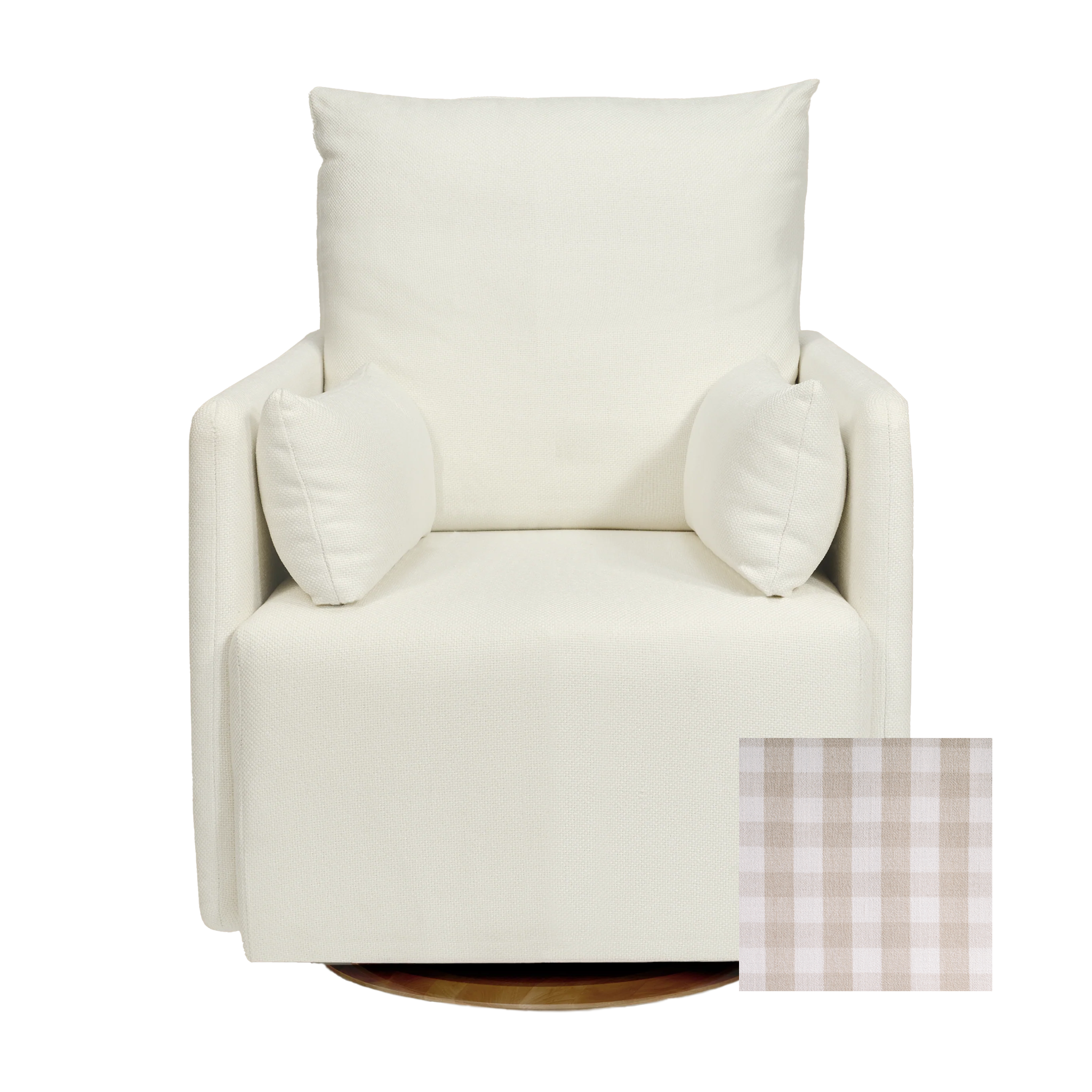 Oilo Ollie Standard Size - Swivel Nursery Glider with Back Recline Feature