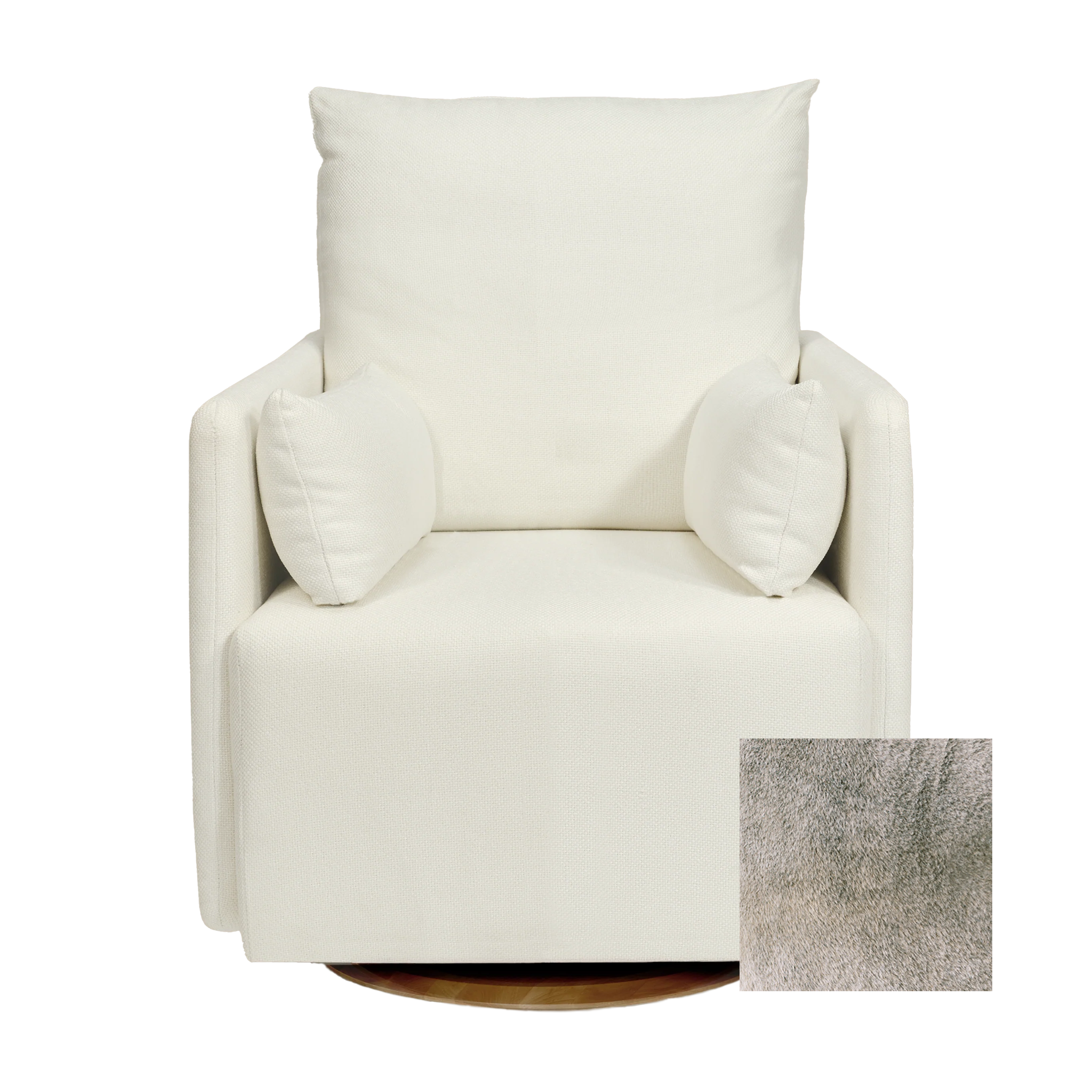 Oilo Ollie Standard Size - Swivel Nursery Glider with Back Recline Feature