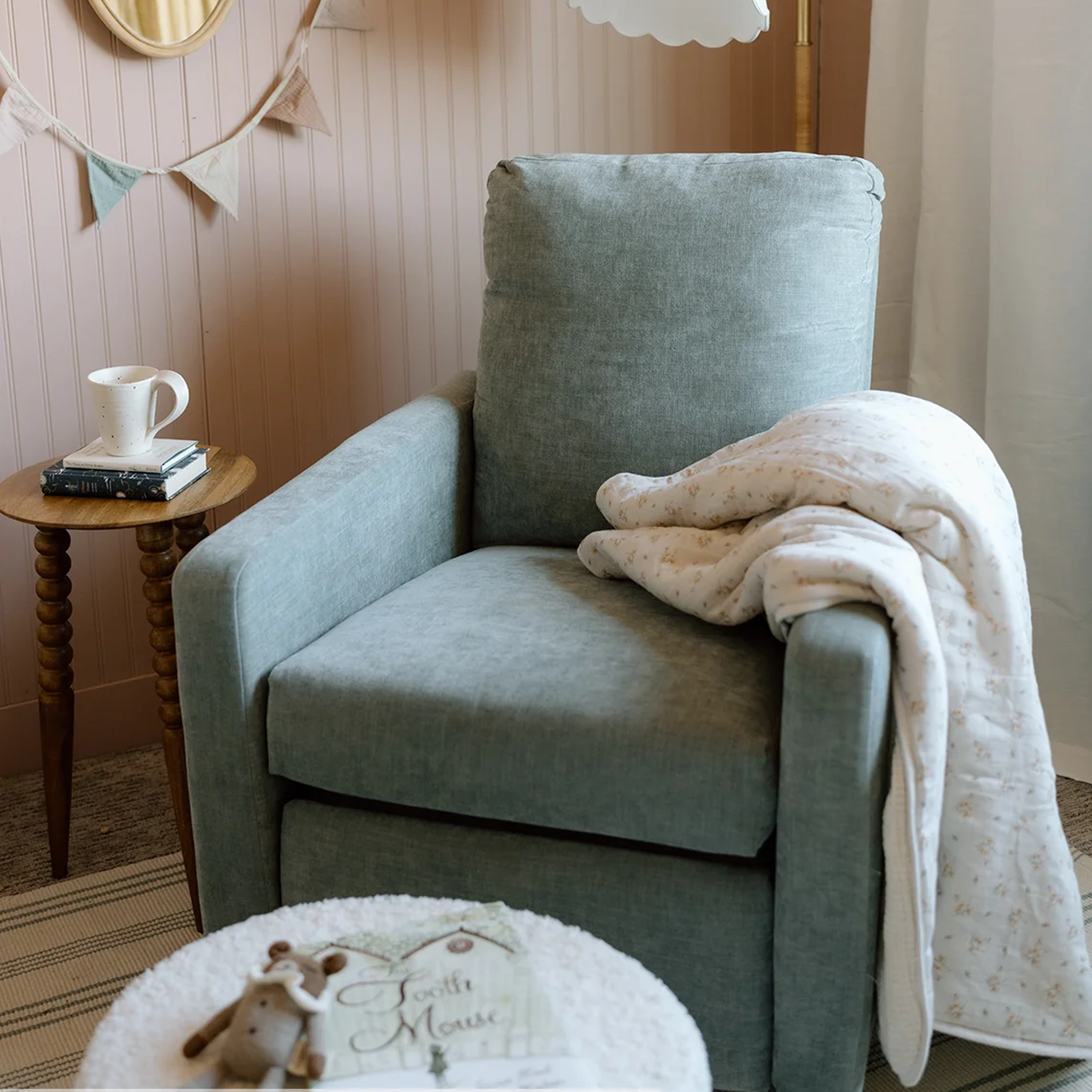 Oilo Drew Gliding Swivel Nursery Recliner - Tots to Teens Furniture