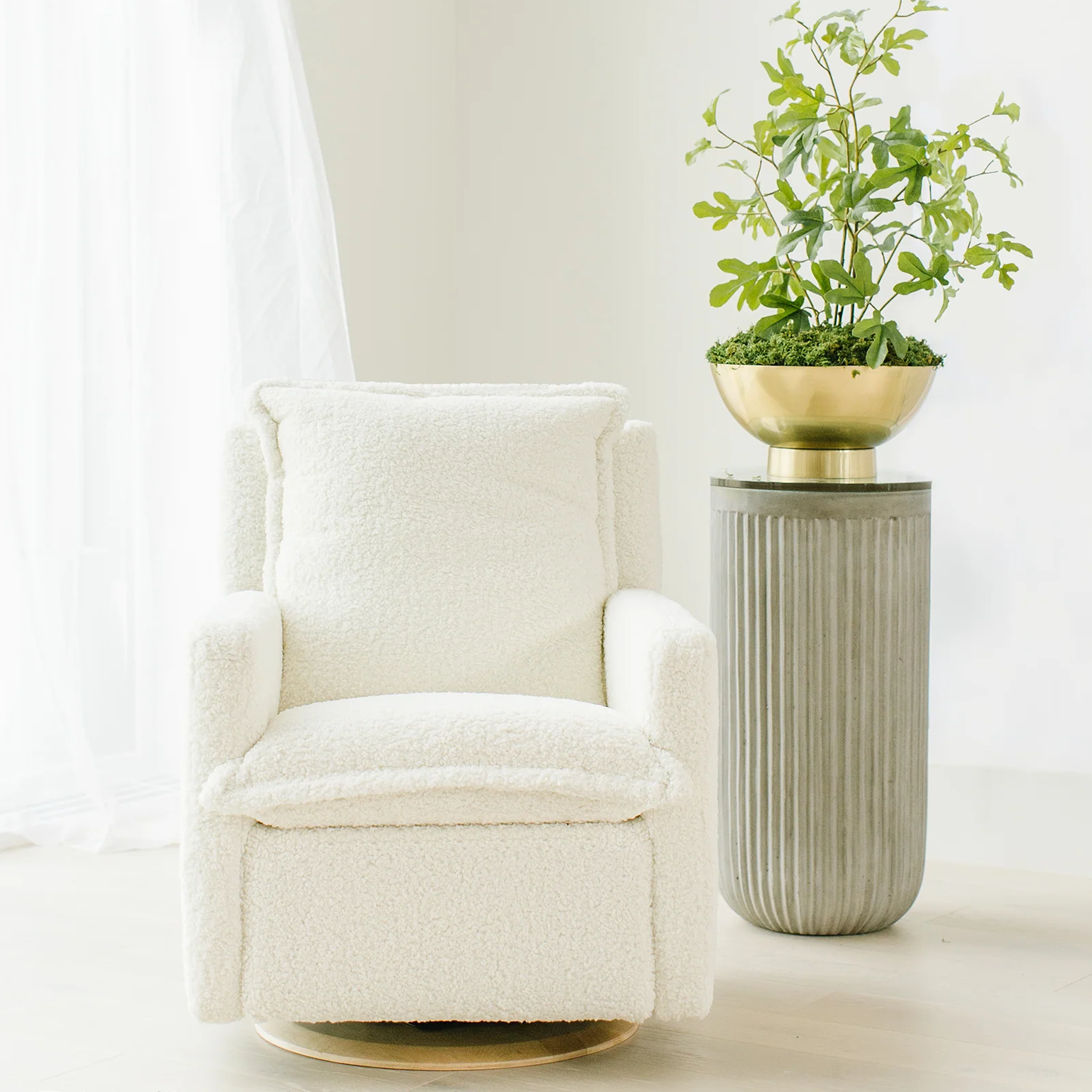 Oilo Flynn Gliding Swivel Recliner - Tots to Teens Furniture