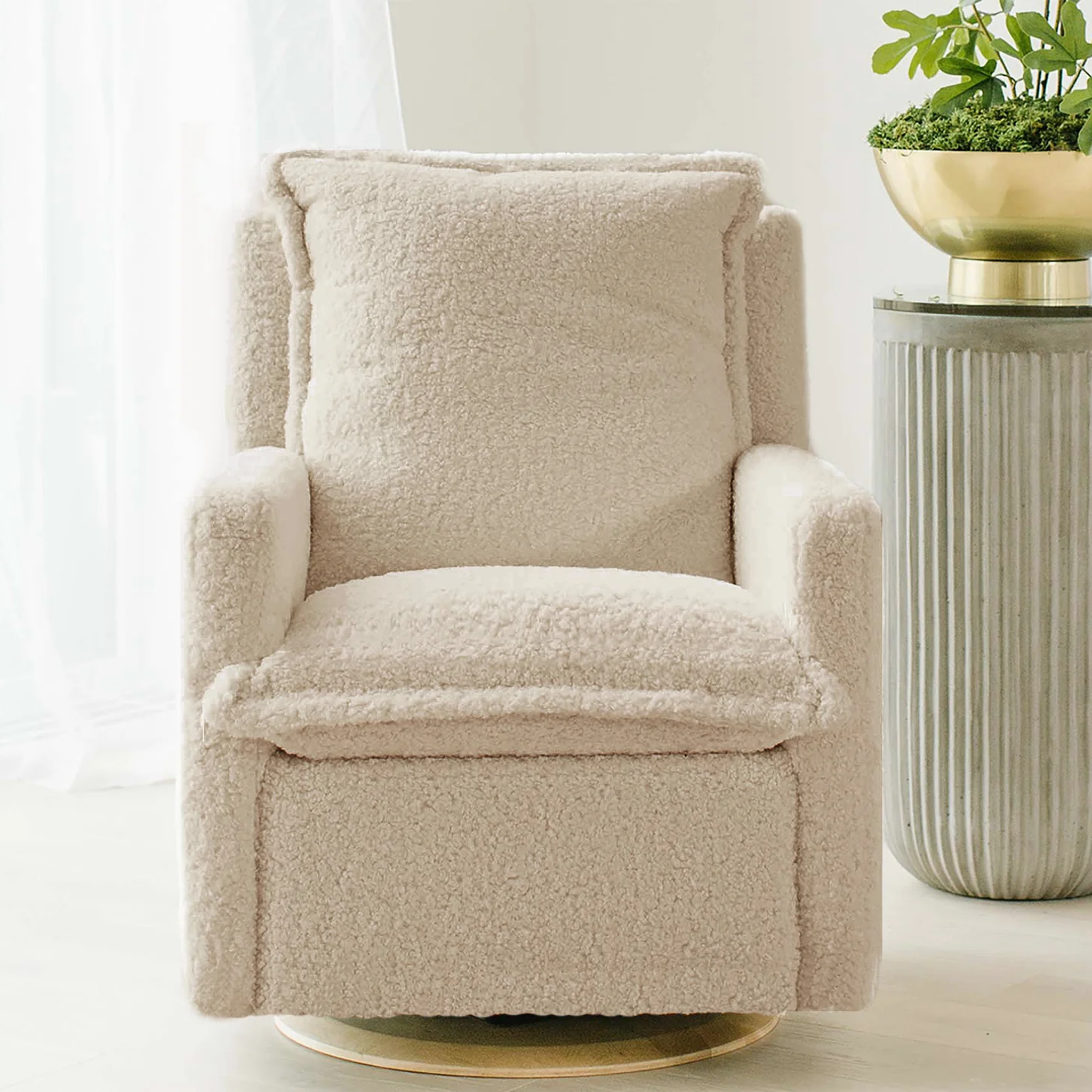 Oilo Flynn Gliding Swivel Recliner - Tots to Teens Furniture