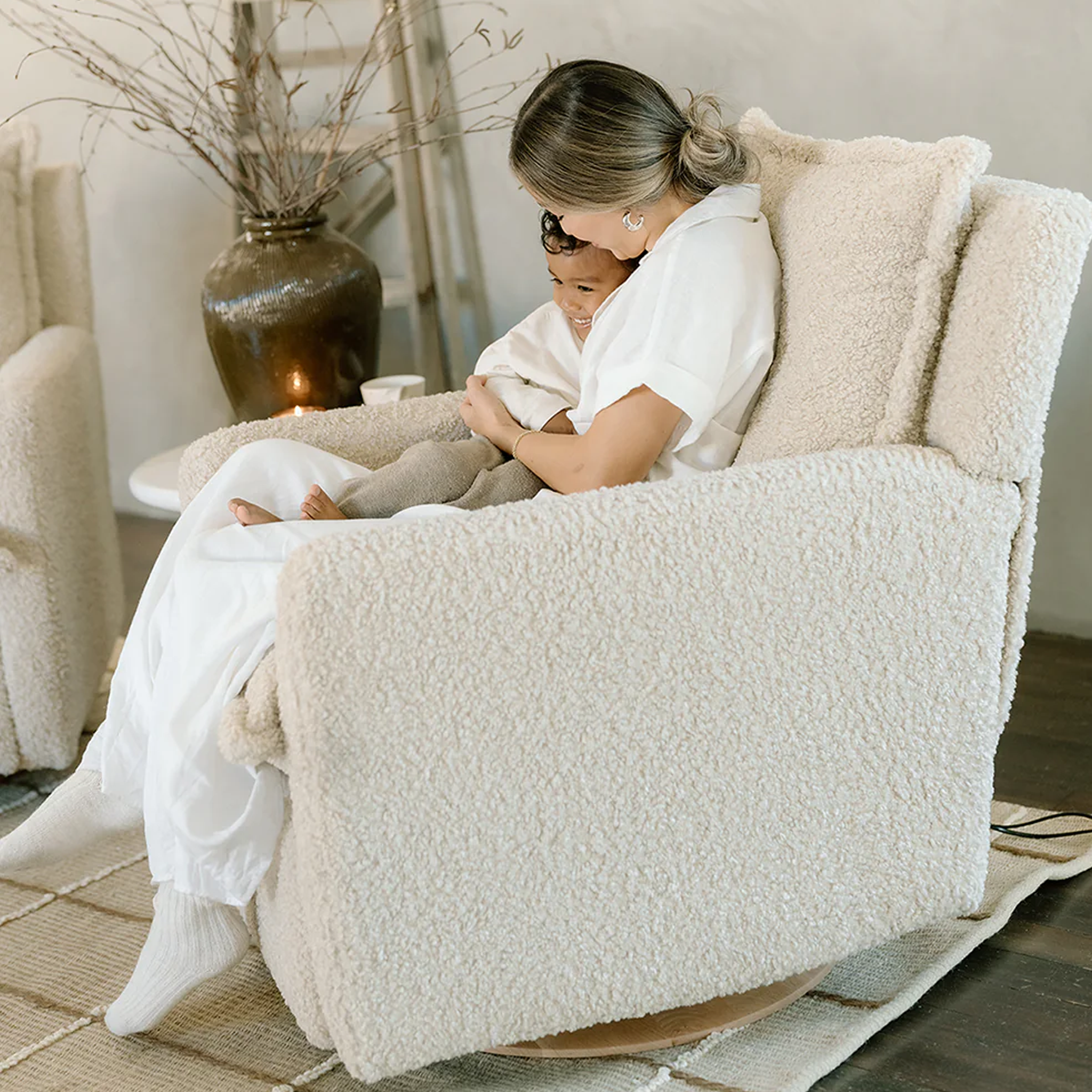 Oilo Flynn Gliding Swivel Recliner - Tots to Teens Furniture