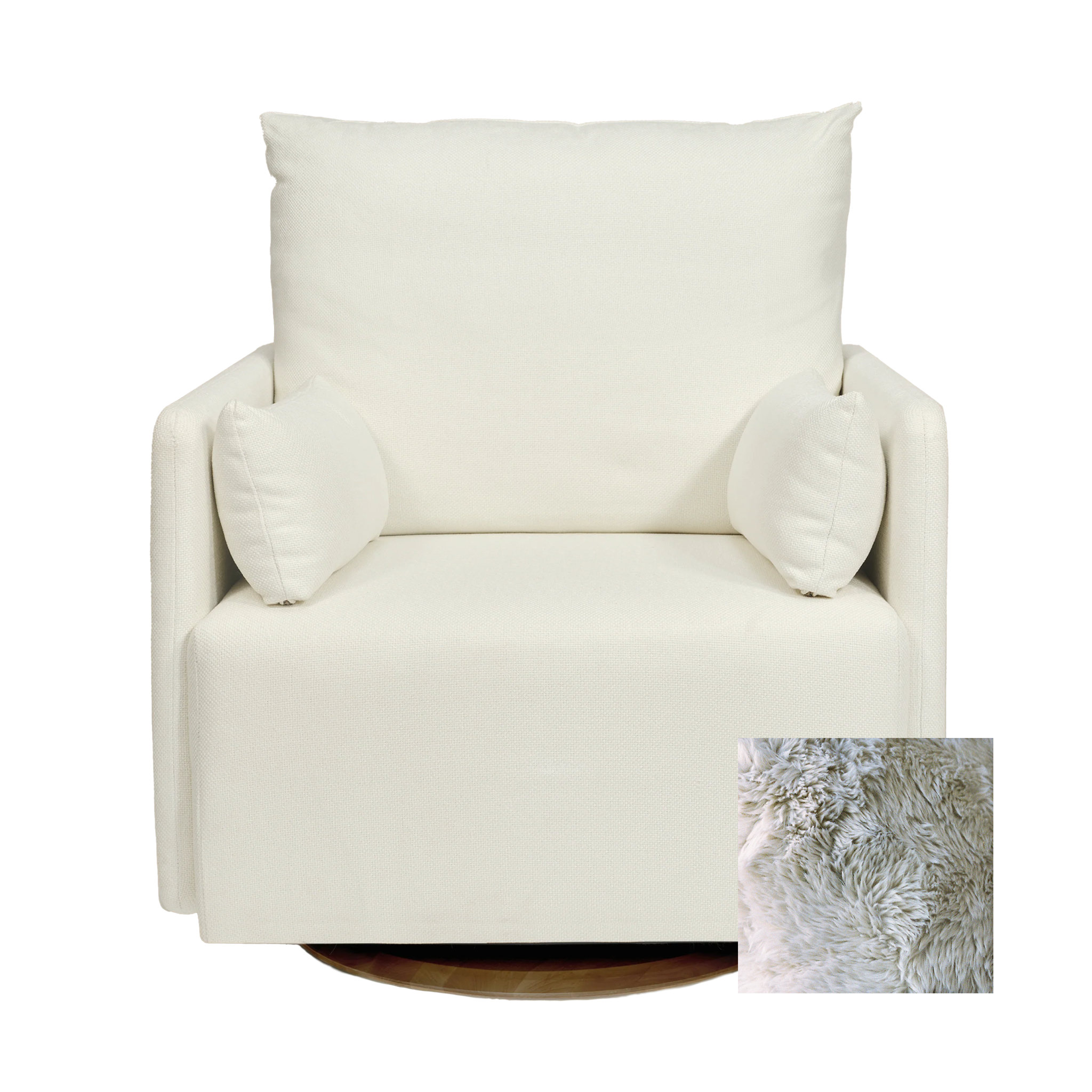 Oilo Ollie a Chair and a Half - Swivel Nursery Glider with Back Recline Feature