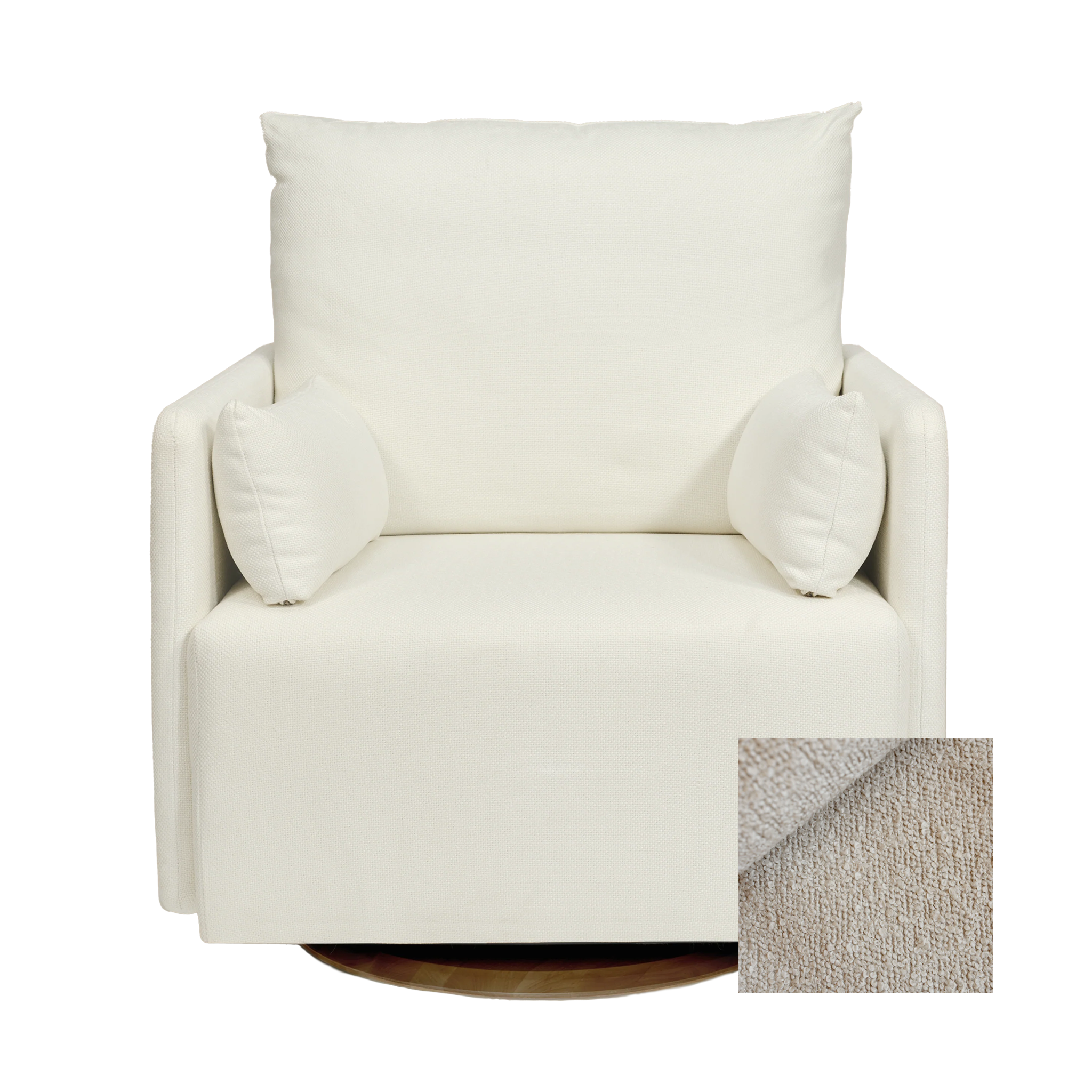 Oilo Ollie a Chair and a Half - Swivel Nursery Glider with Back Recline Feature