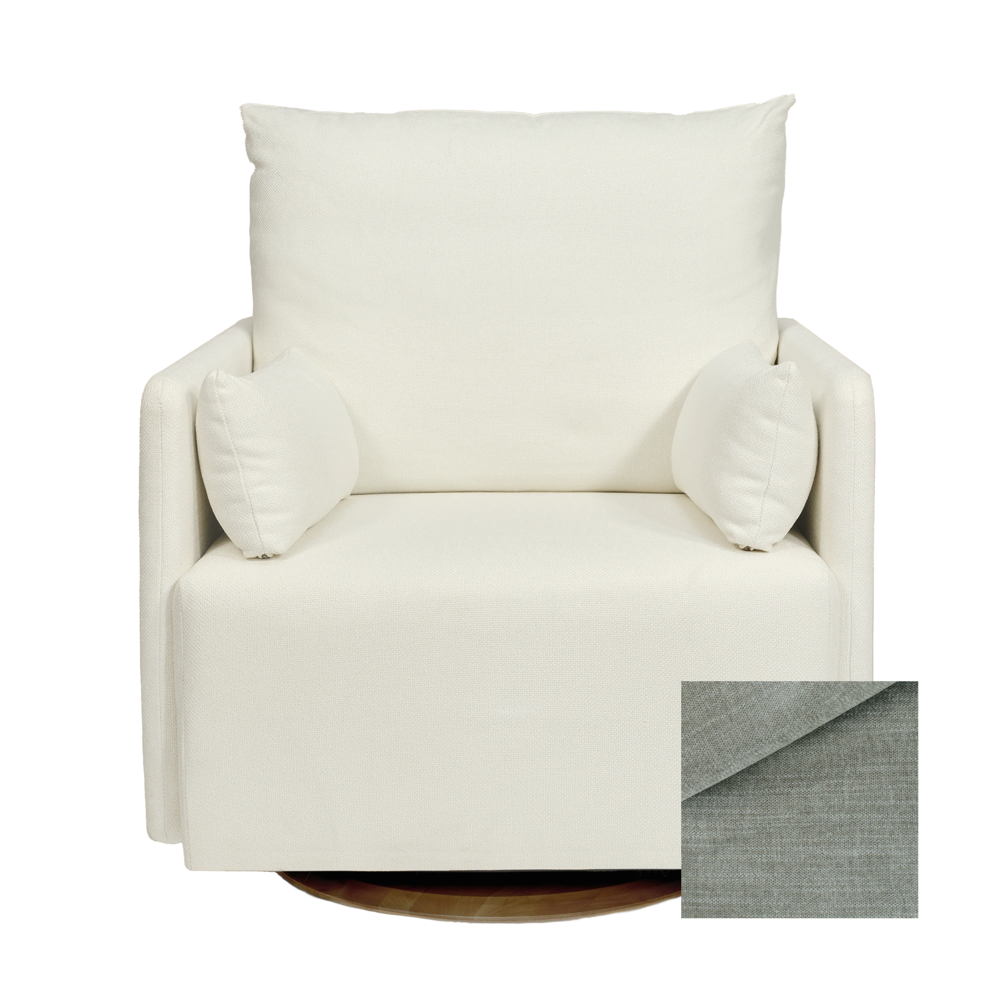 Oilo Ollie a Chair and a Half - Swivel Nursery Glider with Back Recline Feature