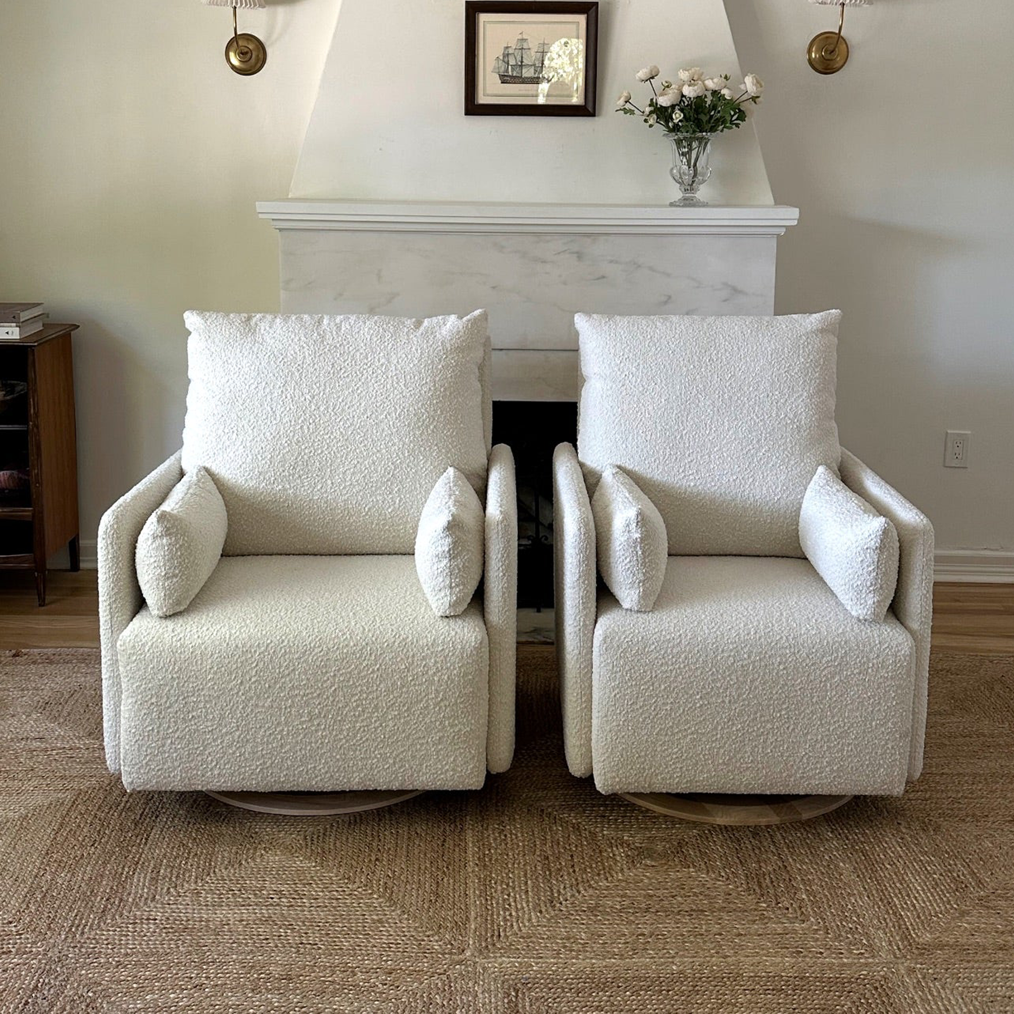 Oilo Ollie a Chair and a Half - Swivel Nursery Glider with Back Recline Feature