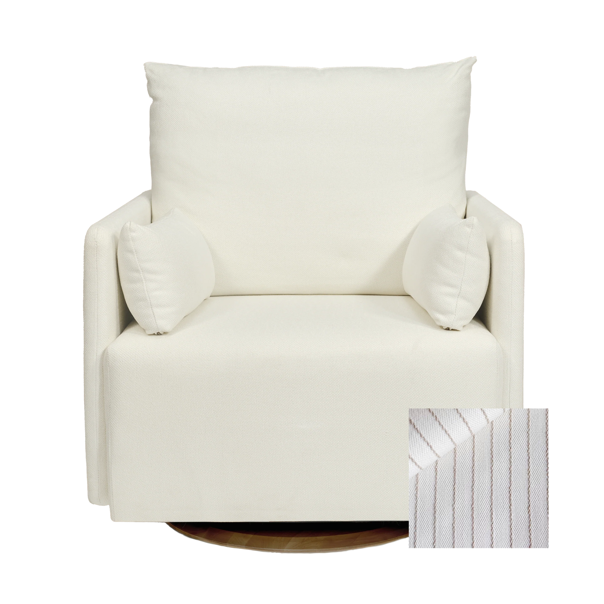 Oilo Ollie a Chair and a Half - Swivel Nursery Glider with Back Recline Feature