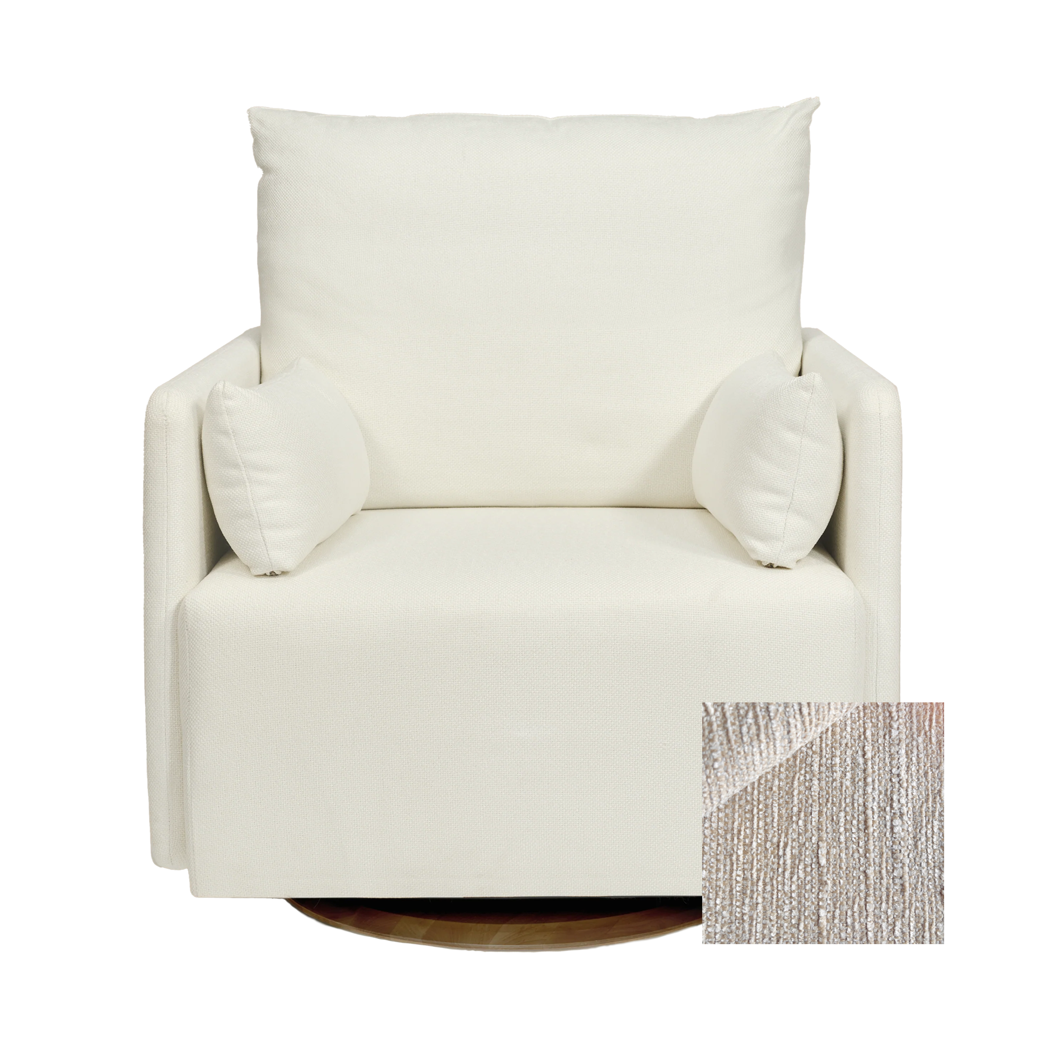 Oilo Ollie a Chair and a Half - Swivel Nursery Glider with Back Recline Feature