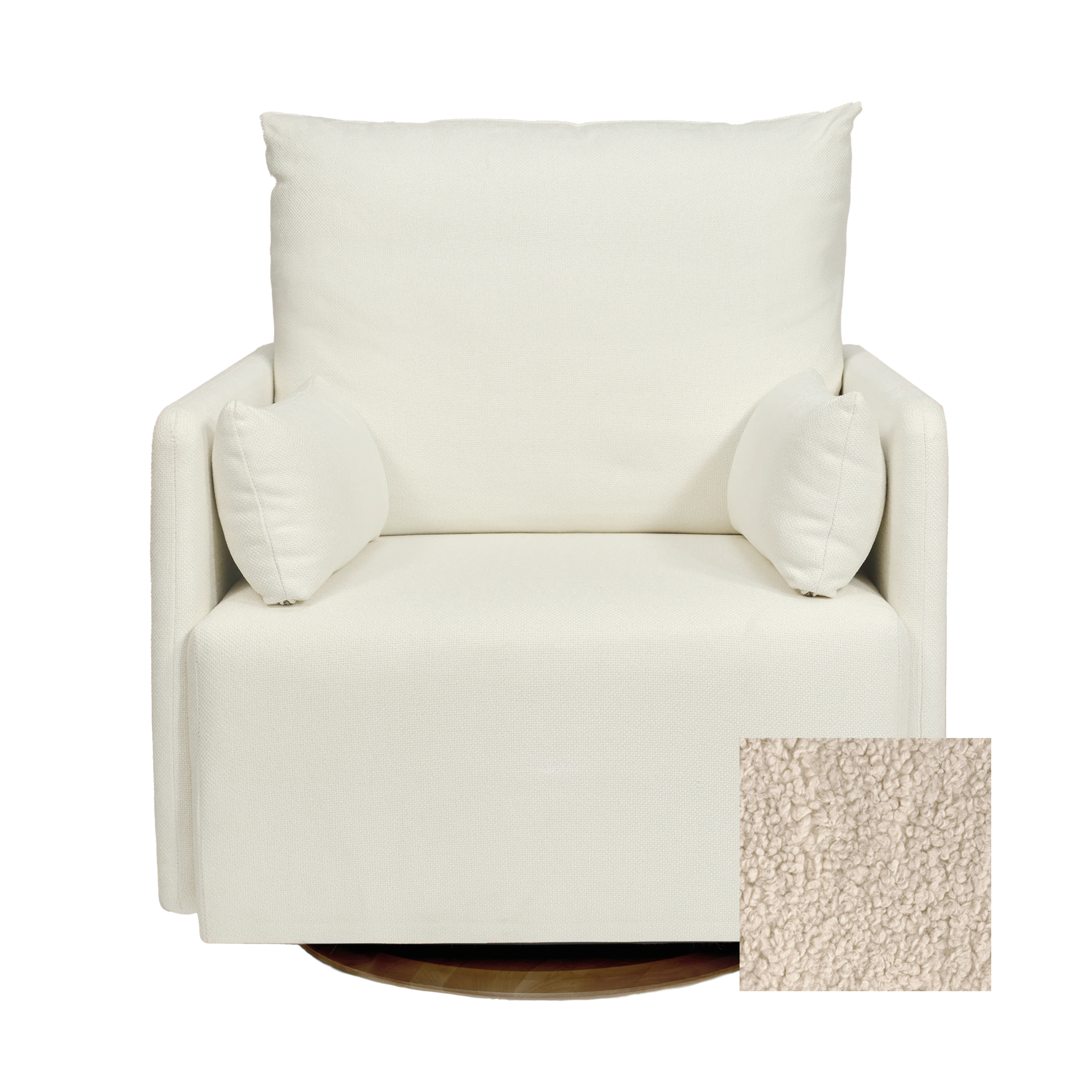 Oilo Ollie a Chair and a Half - Swivel Nursery Glider with Back Recline Feature