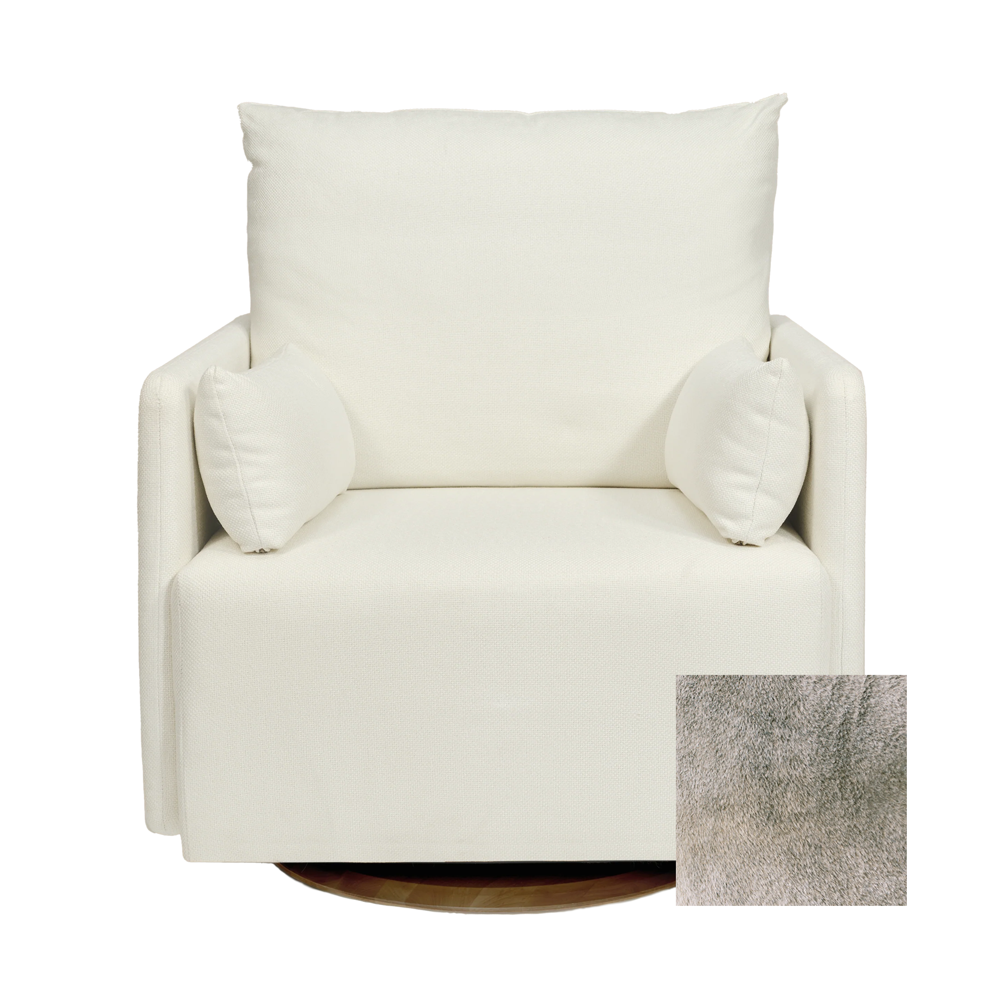 Oilo Ollie a Chair and a Half - Swivel Nursery Glider with Back Recline Feature